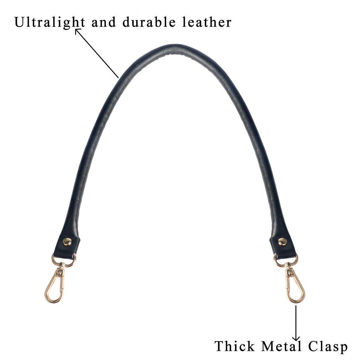 BEAULEGAN Leather Handbag Handle Replacement - 2 Pack, 60cm Long - Perfect for DIY Handbag Repair & Customization