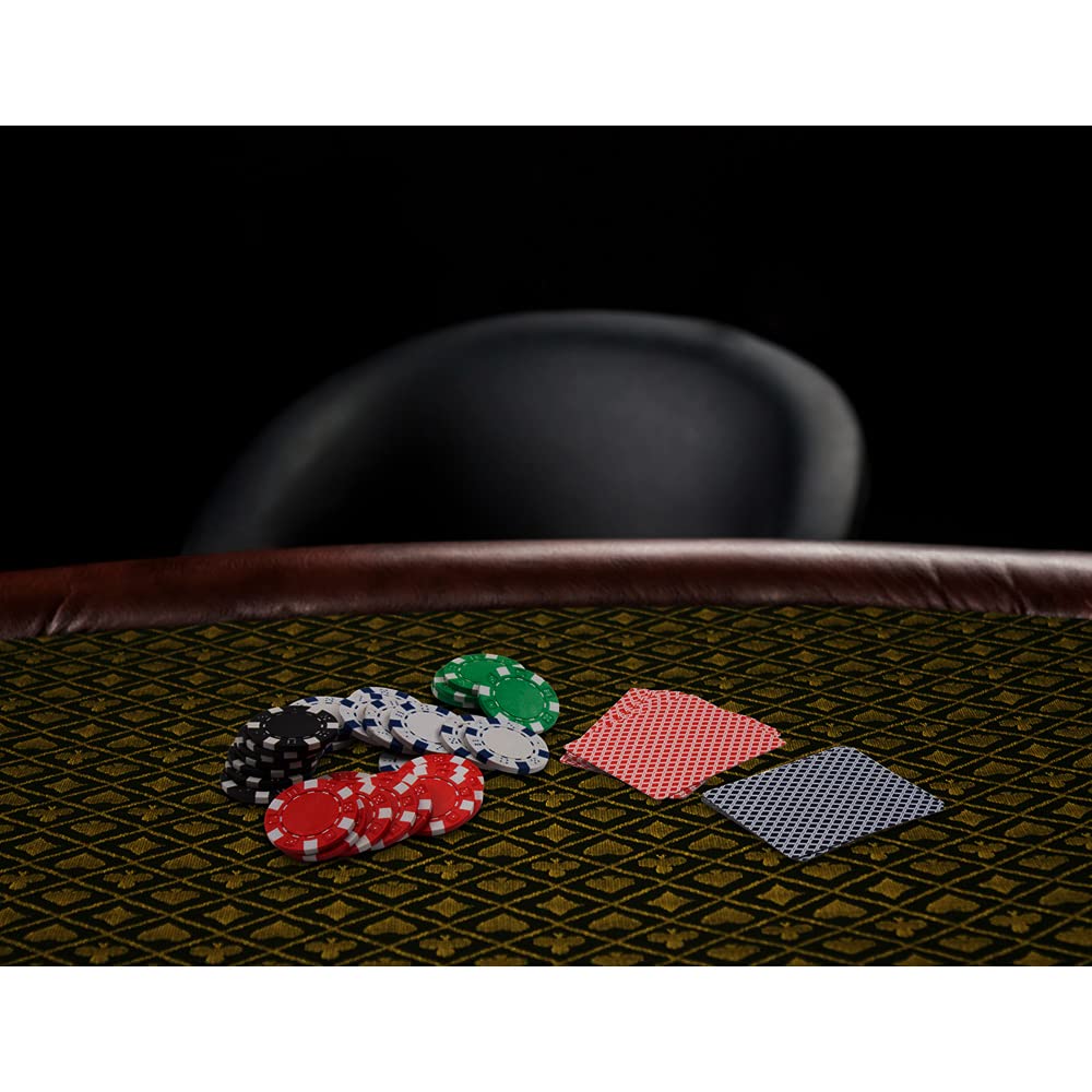 Premium GSE Games & Sports Expert Two-Tone Poker Table Cloth - Casino Quality Waterproof Speed Cloth with Dark Background (Gold) - Perfect for Home Poker Games, Casino Nights & Card Tournaments