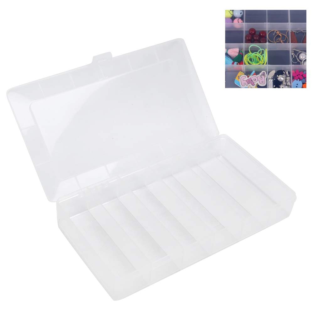 Bnineteenteam 15-Compartment Transparent Grid Guitar Pick Case - Storage Box for Picks, Jewelry & Small Accessories | Perfect for Musicians, Travel & Organizing
