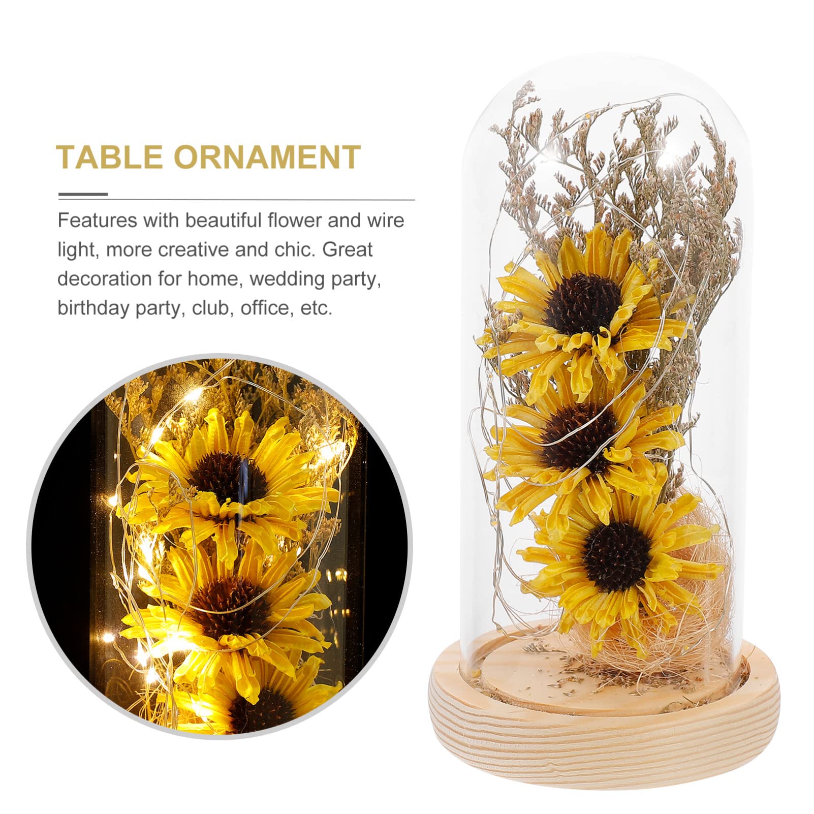 Sunflower LED Lamp - Mini Dome Light for Home Decor & Night Light