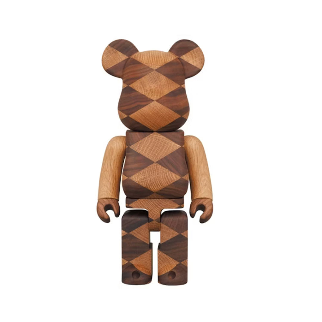 400% Bearbrick Karimoku Woven 2 - Limited Edition Designer Collectible Art Toy for Home Decor & Office Display