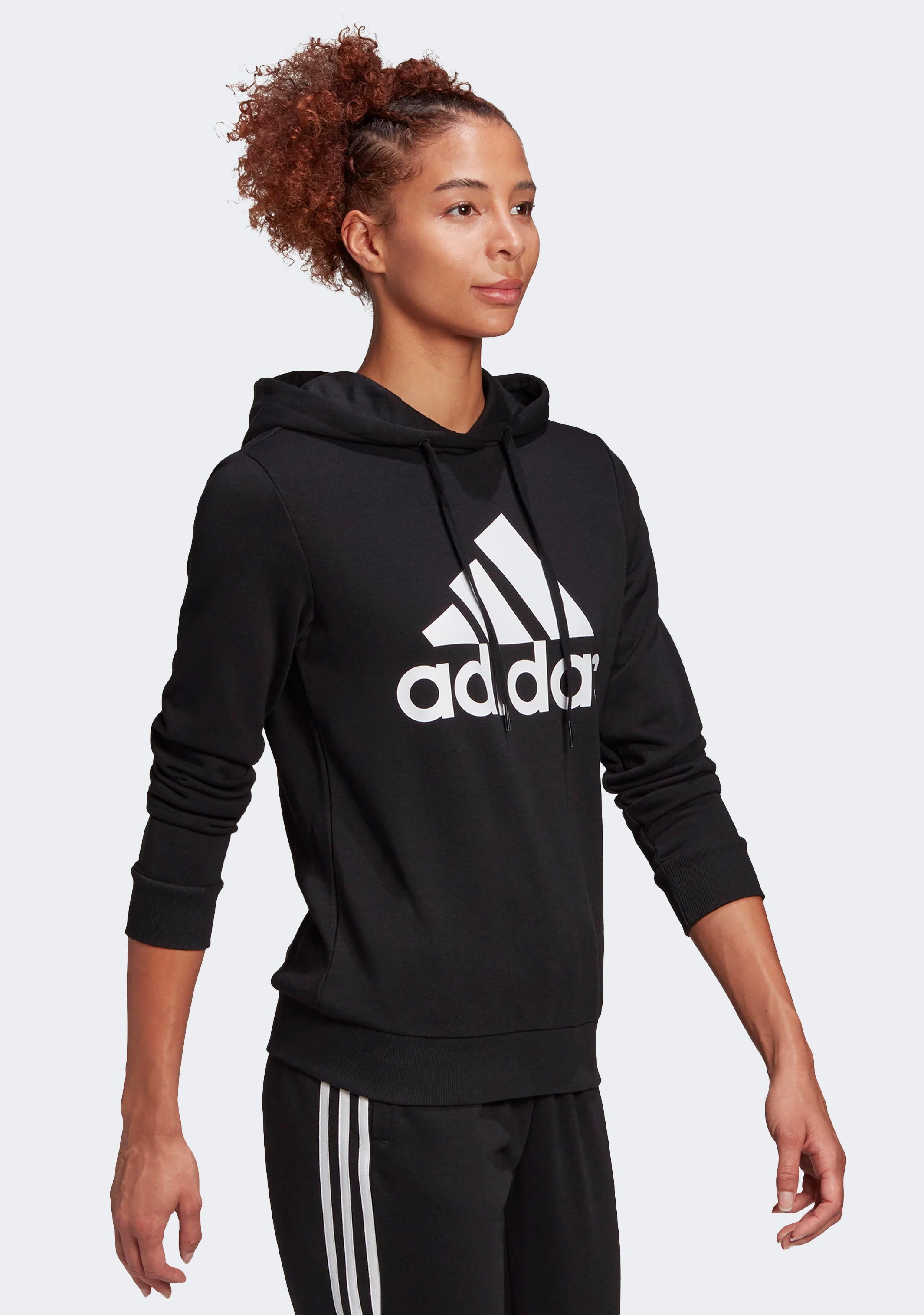 Adidas Women's Essentials Relaxed Fit Logo Hoodie - Soft Fleece Pullover Sweatshirt for Casual Wear, Gym, and Lounge