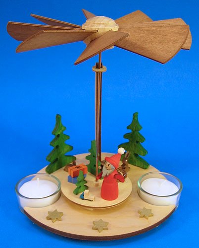 Premium Dregano Santa Pyramid Tealight Candles - Handmade in Germany - Perfect for Christmas Decorations, Holiday Gifts & Cozy Home Ambiance