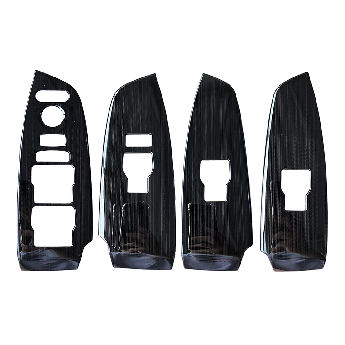 4-Piece Car Interior Door Window Control Panel Cover Trim Set - Brushed Black - Compatible with Honda Accord 2018-2022 Models - Upgrade Your Vehicle Interior - Perfect for Car Enthusiasts & DIY Auto Detailing