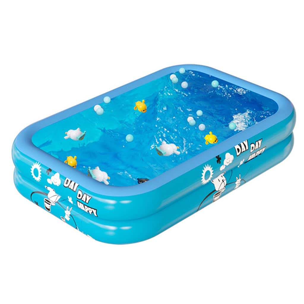 Foldable Inflatable Swimming Pool for Kids & Adults - Portable Family Outdoor Baby Pool for Backyard, Garden, Beach (Blue, 120x70x28cm) - Perfect for Summer Fun, Parties & Relaxation