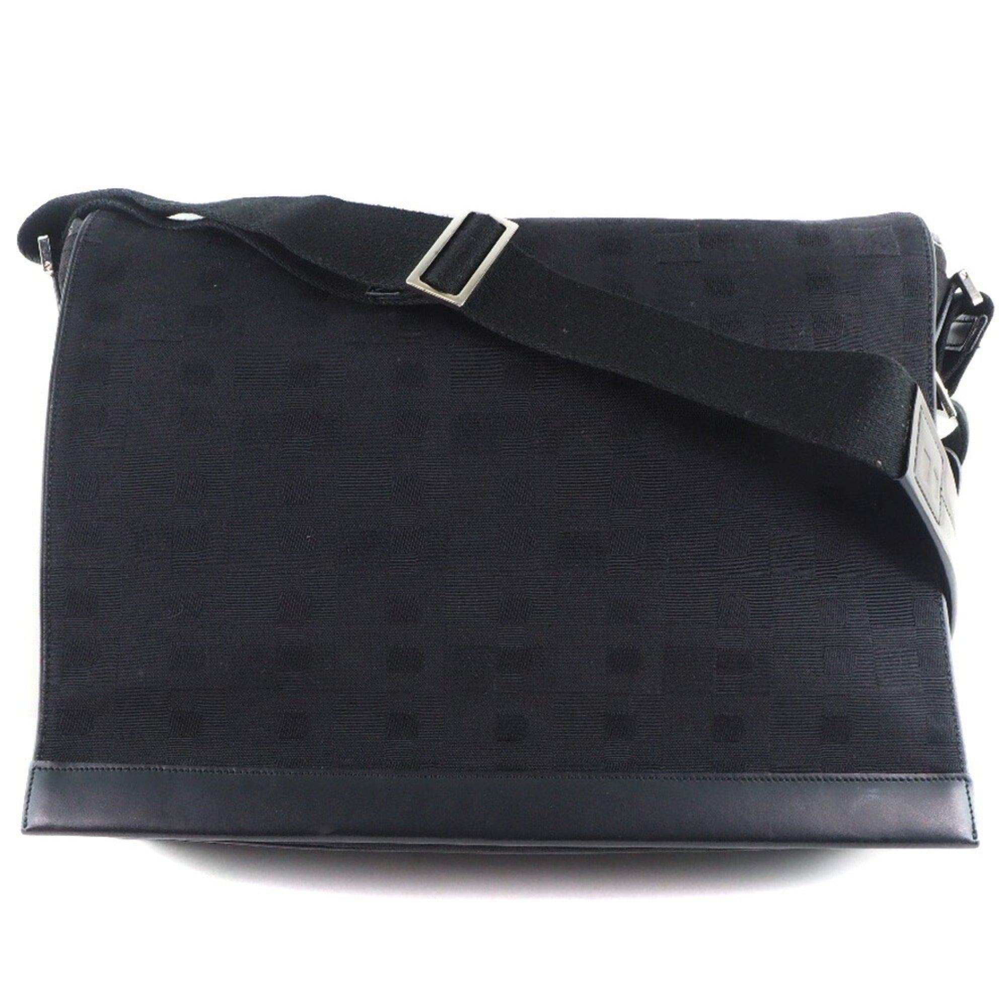 Stylish Black Canvas and Leather Messenger Bag for Men & Women - Durable Crossbody Shoulder Bag for Work, Travel & Daily Use
