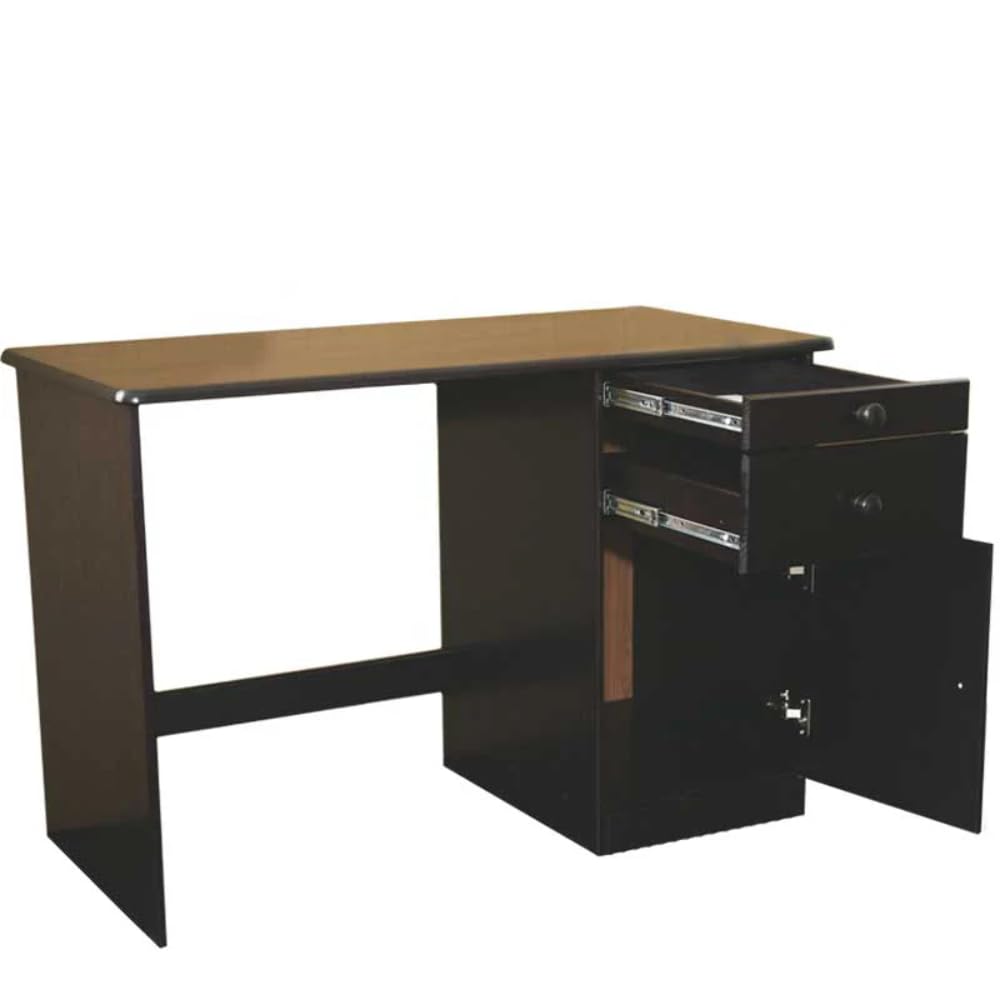 Henry Solid Wood Soft Close Drawers Writing Desk in Espresso Finish - Perfect for Home Office, Study Room & Workspace Organization