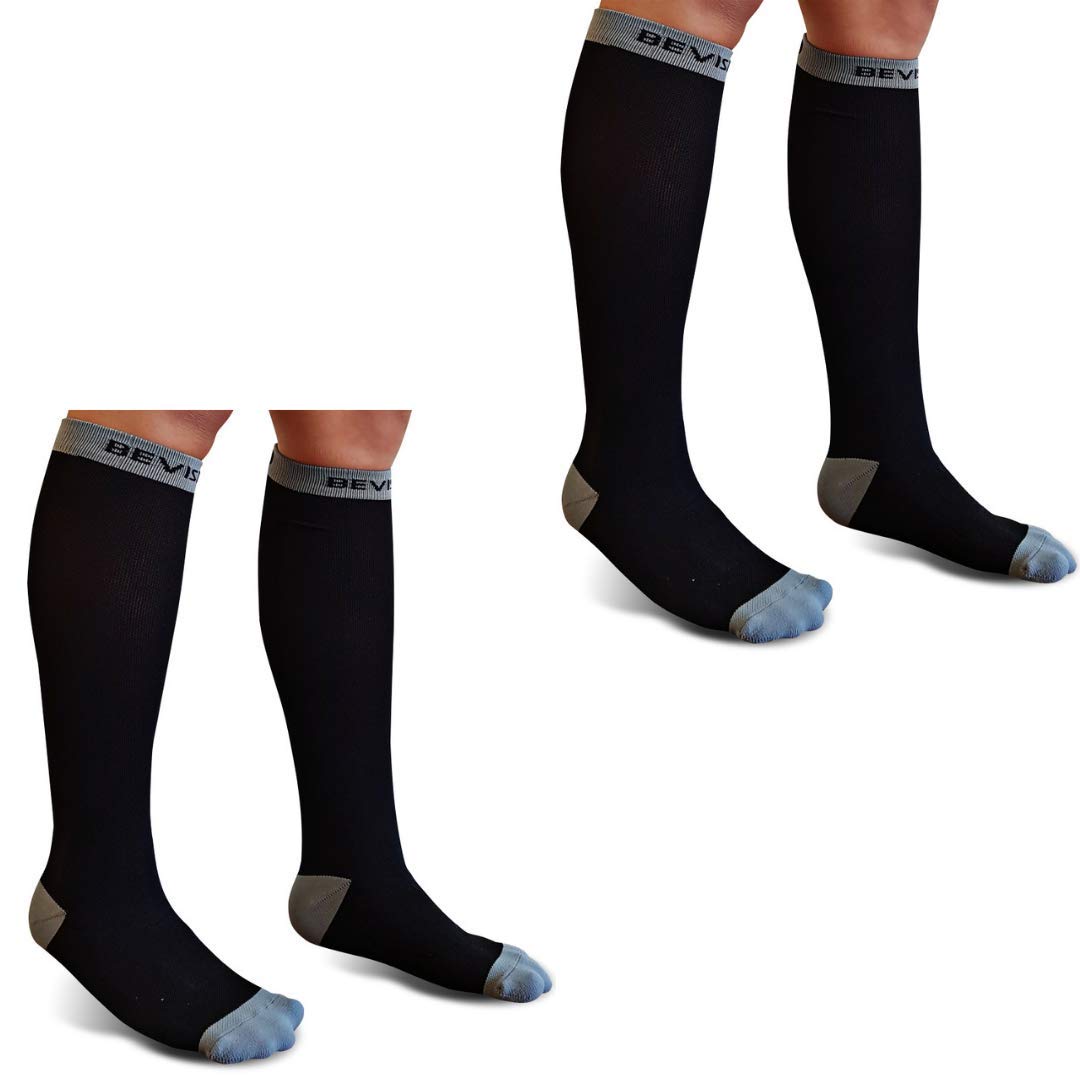 BeVisible Sports Maternity Compression Socks for Women - Pregnancy Support Stockings & Leggings, Knee High Open Toe for Comfort - Ideal for Running, Yoga & Everyday Wear During Pregnancy