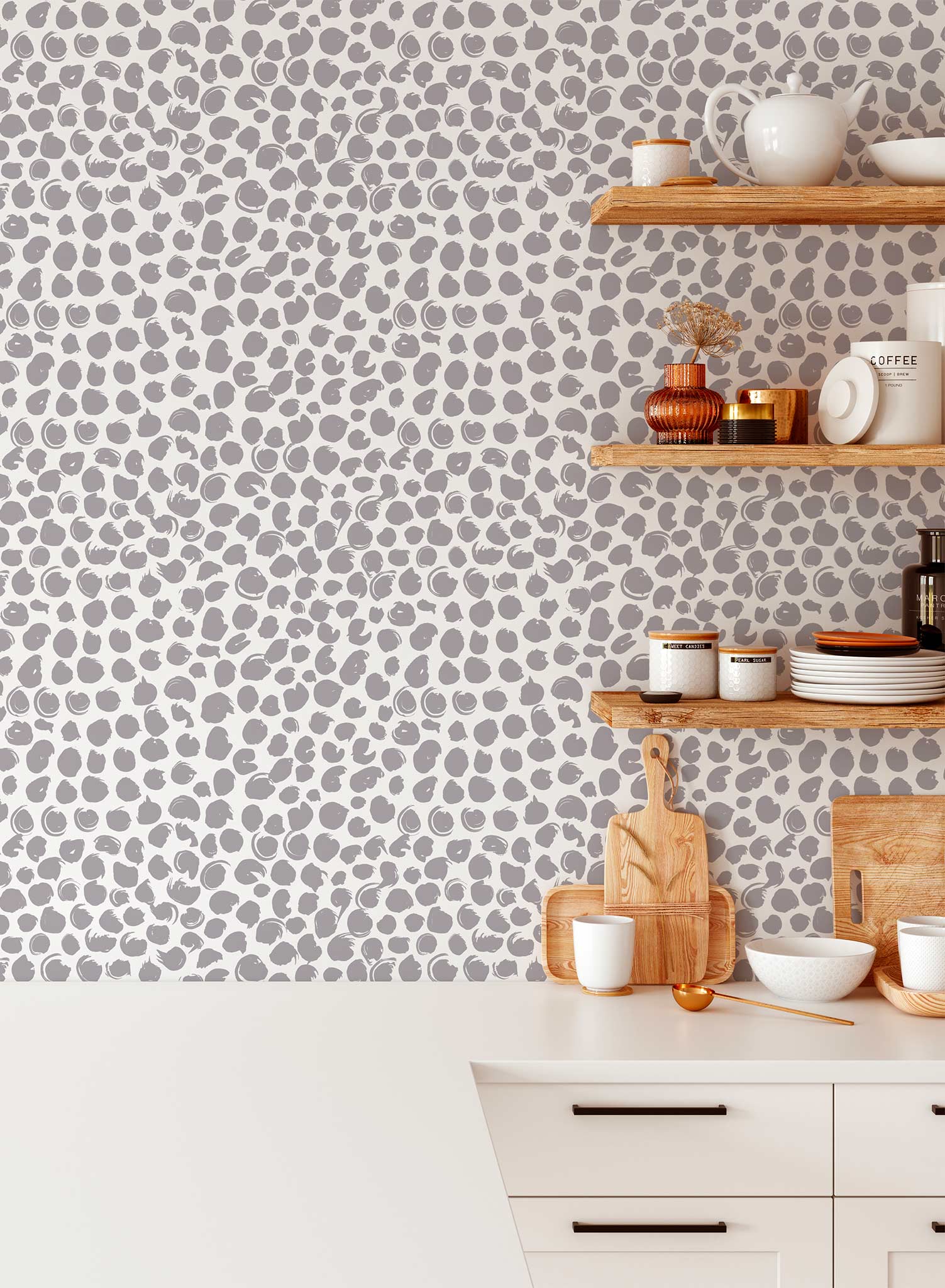 On the Dot Peel and Stick Wallpaper - Self-Adhesive Removable Wallpaper for Home Decor, Bedroom, Living Room, Nursery & Office