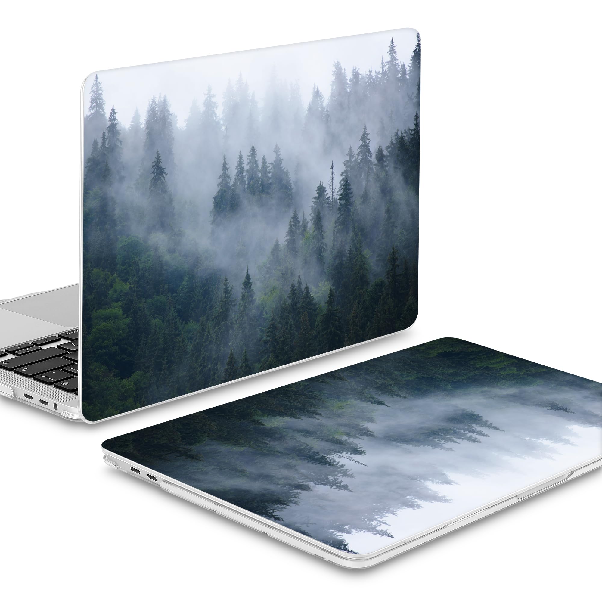 Premium Soft-Touch Plastic Hard Case Cover for MacBook Pro 16-inch (Model A2141, 2019-2020 Release) - Compatible with Retina Display & Touch Bar/Touch ID - Fir Forest Design - Perfect for Office, Travel & Home Use