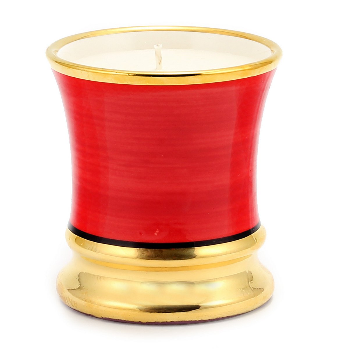 DERUTA CANDLES: Premium Rosso ORO Design Shaped Cup with Positano Lemon Scent - Perfect for Home Decor, Wedding Centerpieces & Luxury Gift Giving