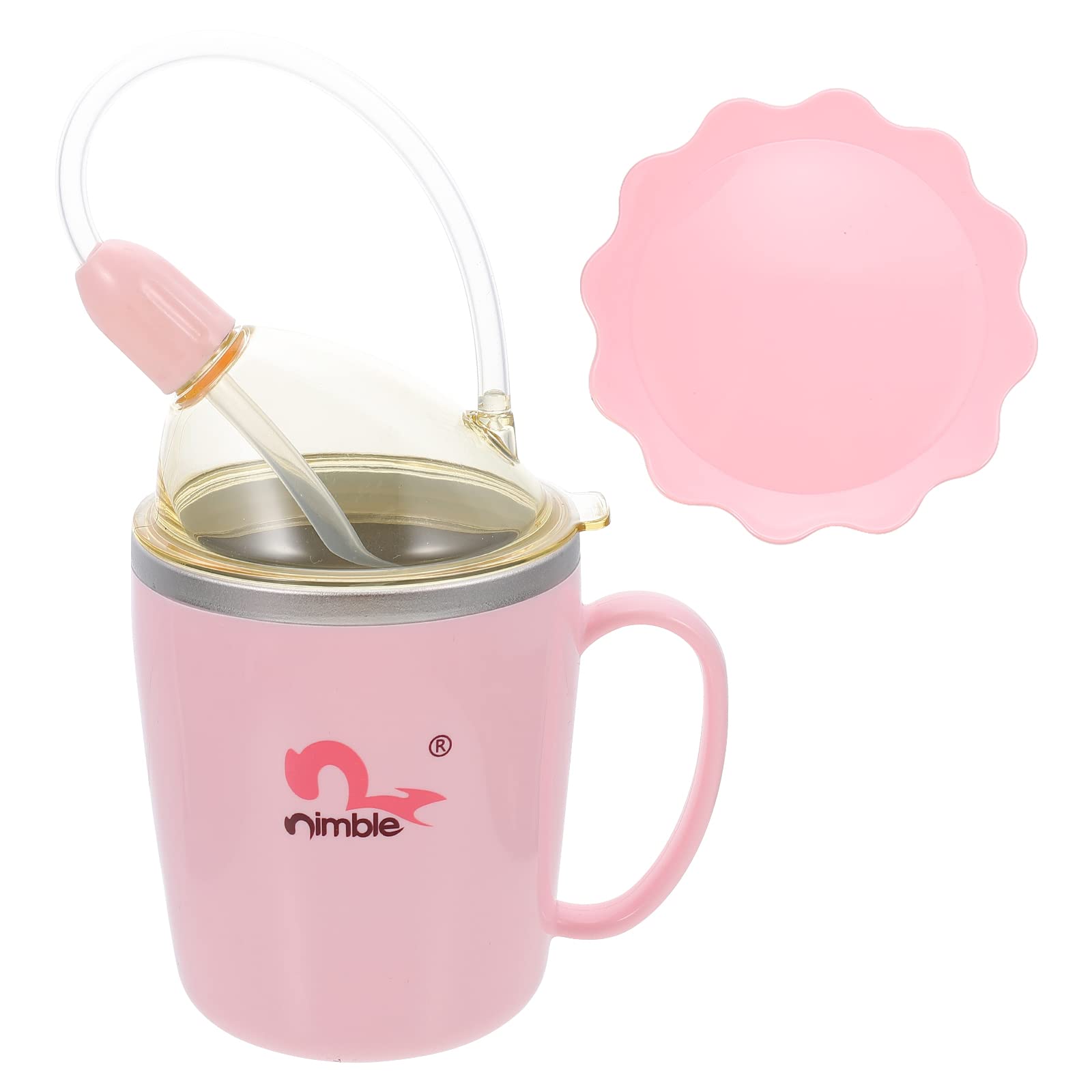 SUPVOX 1 Set Pink Maternity Liquid Feeding Straw Cup - Reusable BPA-Free Convalescent Feeding Cup for Postpartum Recovery, Hospital Use & Elderly Care