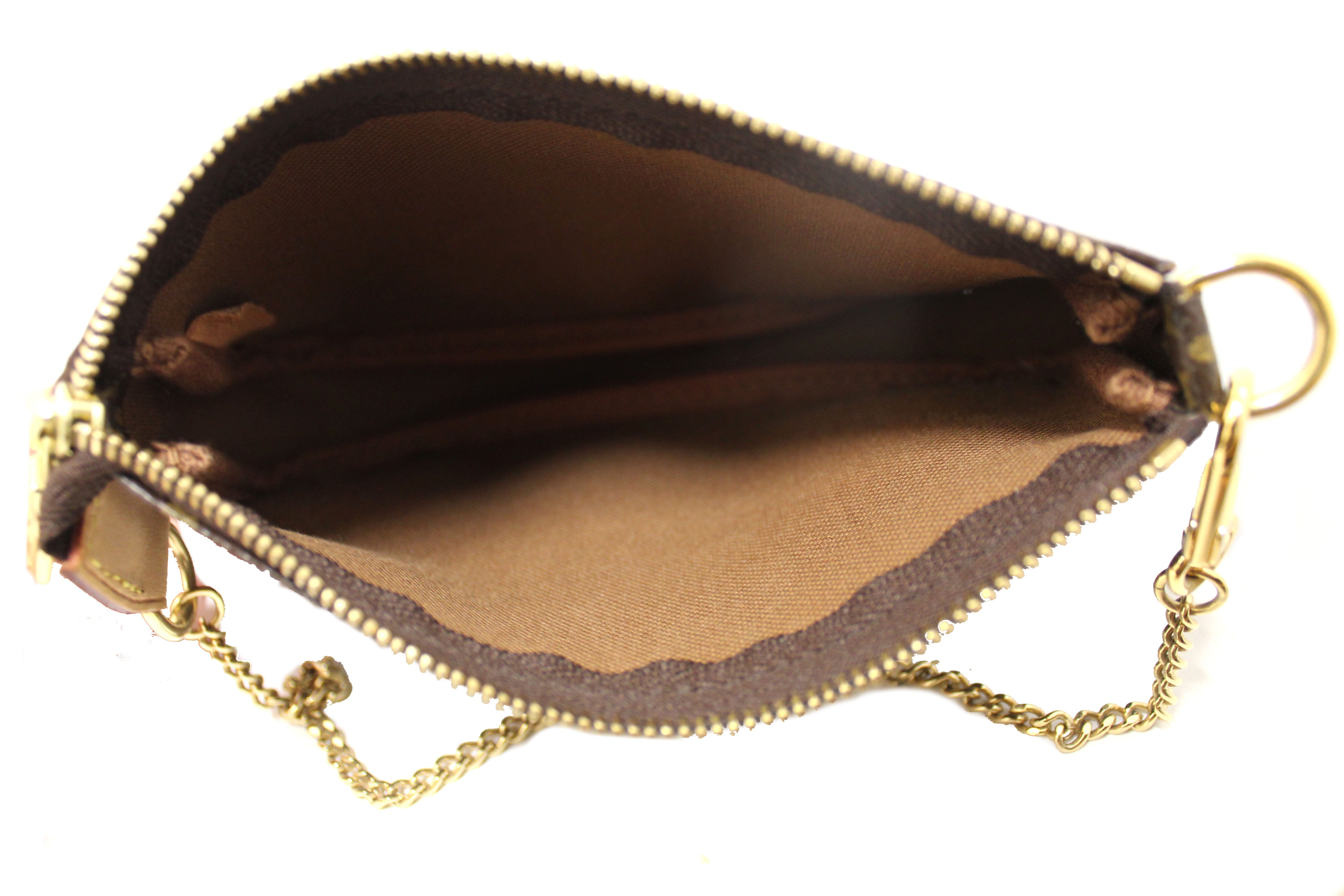 Authentic Louis Vuitton Monogram Canvas Mini Pochette Clutch Bag - Luxury Crossbody Purse for Women, Perfect for Evening Parties & Date Nights