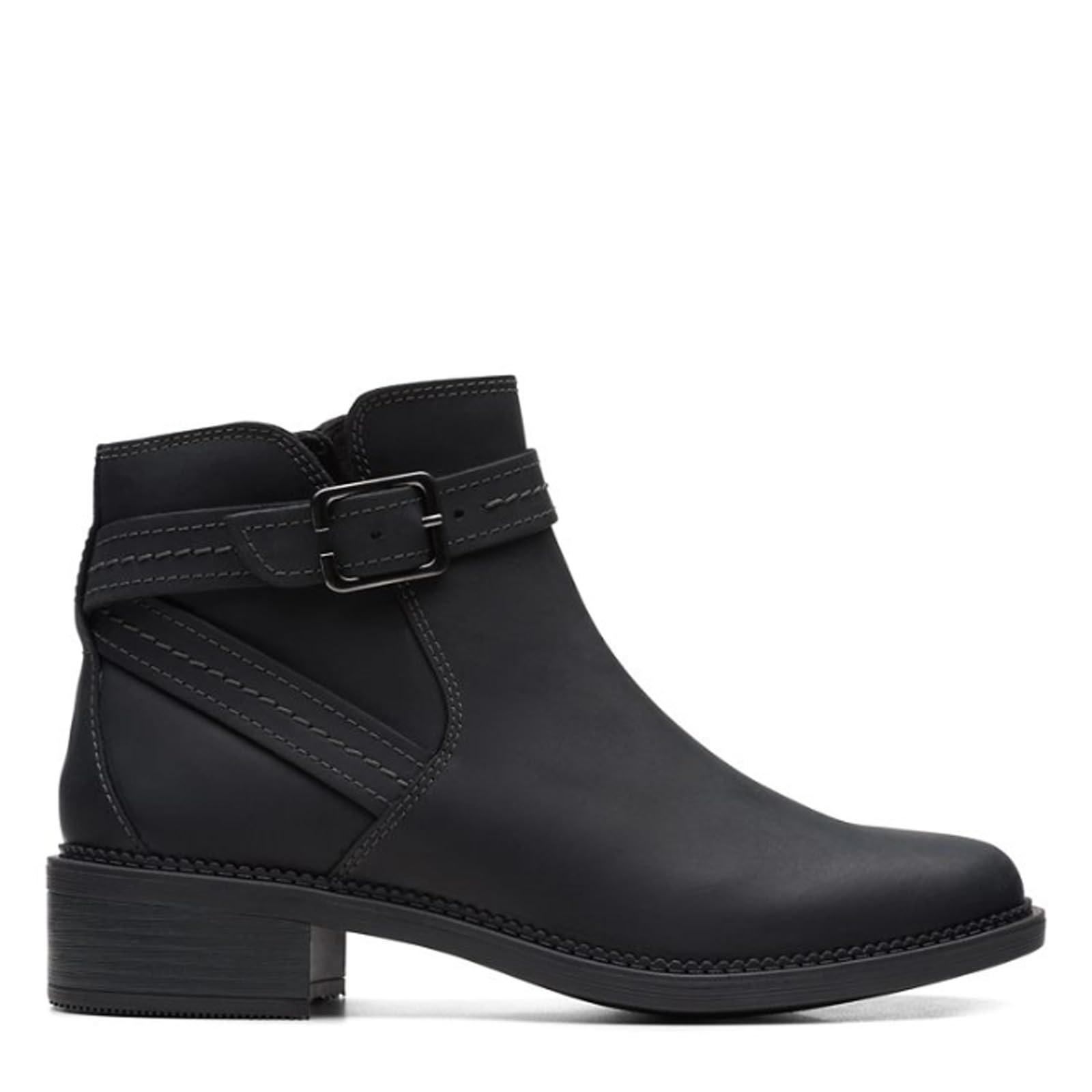 Clarks Women's Maye Strap Ankle Boots - Comfortable Casual & Dressy Booties for Fall & Winter | Perfect for Office, Date Night & Everyday Wear