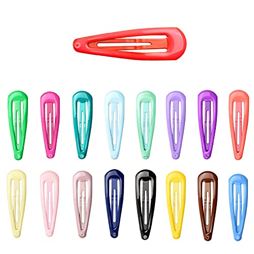 Colorful Snap Barrettes Hair Clips for Toddlers & Kids - No Metal Pets, Non-Slip Hairpins for Girls (Multicolor, One Size) - Perfect for School, Parties & Daily Hair Styling