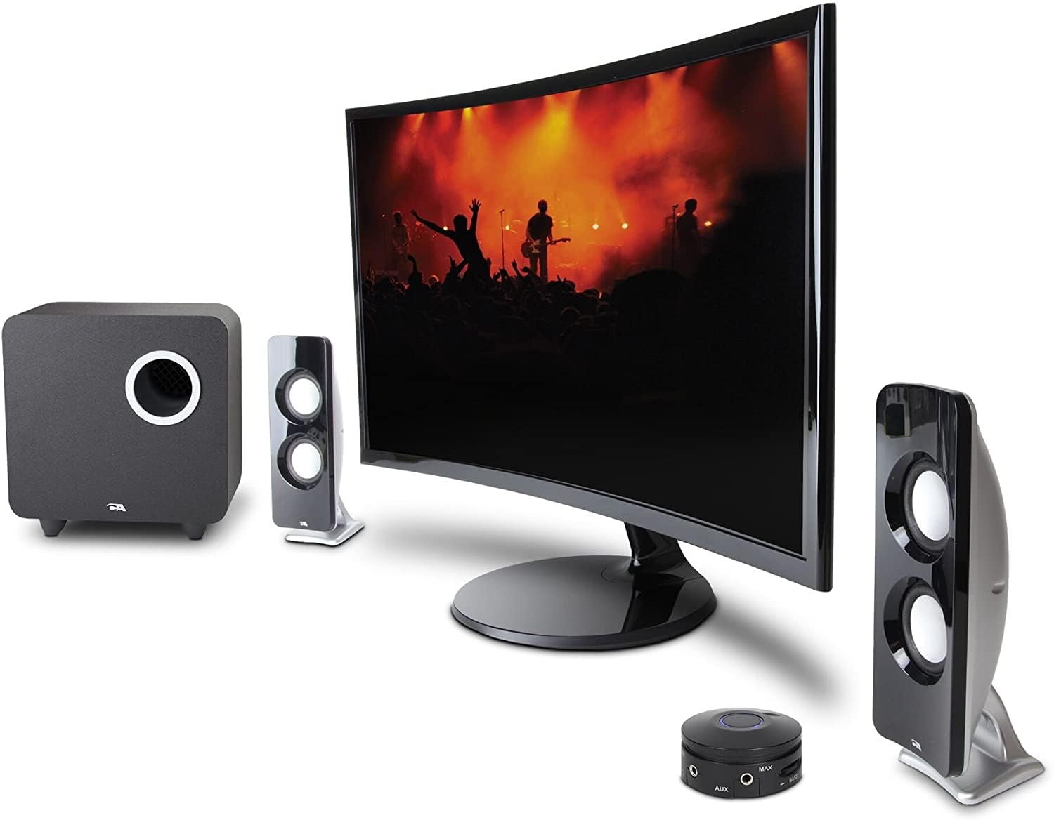 Cyber Acoustics CA-3610 2.1 Multimedia Speaker System with Powerful Subwoofer - Premium Computer Speakers for PC & Mac - Ideal for Music, Movies, Gaming & Home Office Setup