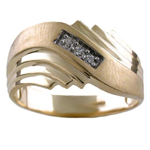 Rylos Sterling Silver & Gold Plated Men's Wedding Bands with Genuine Diamonds - His & Hers Matching Rings (Sizes 6-13) - Perfect for Anniversaries, Engagements & Special Occasions
