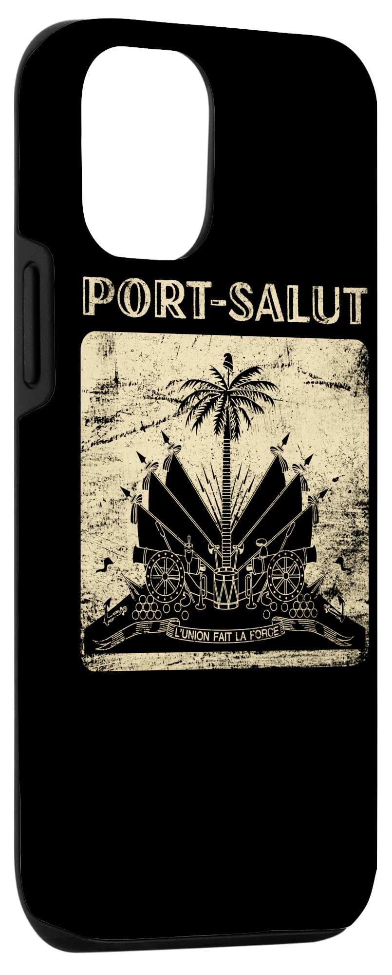 Vintage Haiti Flag & Coat of Arms iPhone 12/12 Pro Case - Independence Day Design, Durable Protective Phone Cover for Travel, Gifts & Patriotic Events