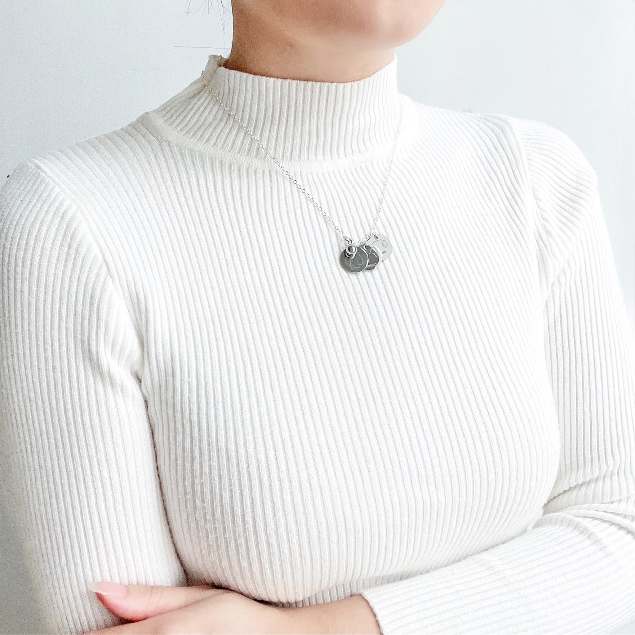 Custom Dog Breed Necklace - Personalized Engraved Dog Ears Pendant with Decorative Ball Charm | Cute Pet Jewelry Gift for Dog Lovers | Perfect for Birthdays, Anniversaries & Pet Memorials