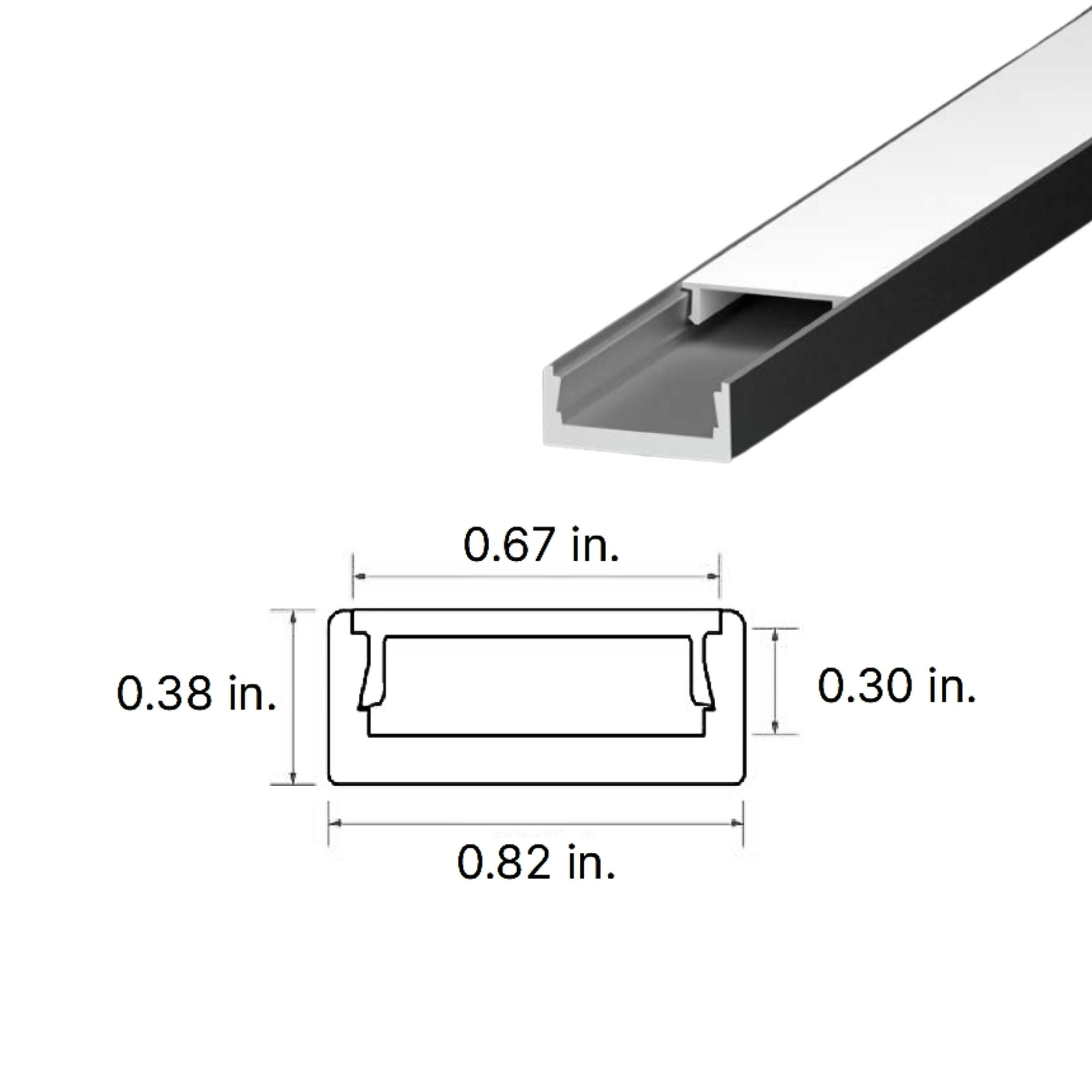 48 Slim Channel LED Light Fixture with Premium Diffusion Lens - Dimmable Aluminum Housing for Home, Office, and Commercial Lighting