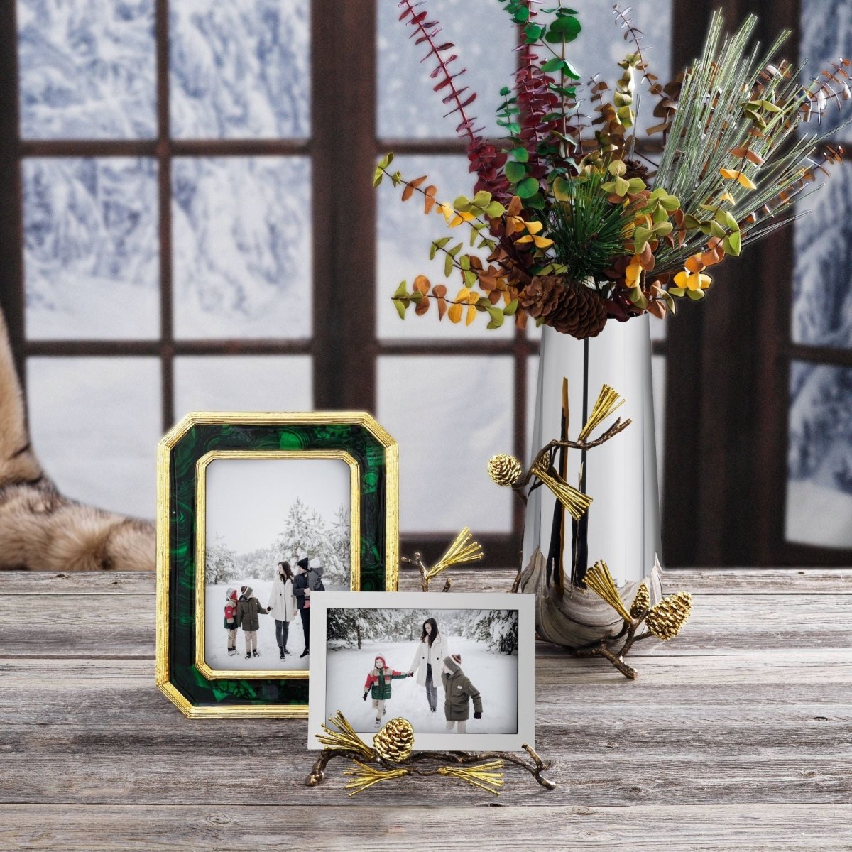 Pine Cone Easel Frame - Natural Wood Display Stand for Artwork, Photos & Signs - Perfect for Home Decor, Gallery Displays & Craft Projects