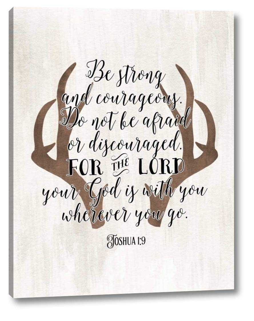 Tara Moss Joshua 1-9 Antlers 13x16 Inch Gallery Wrapped Canvas Wall Art Print - Ready to Hang Deer Hunting Lodge Decor for Cabin, Office & Man Cave