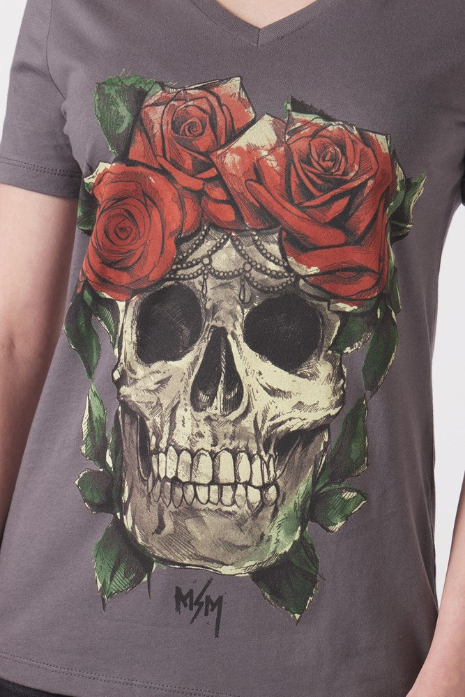 Metal Mulisha Relaxed V-Neck T-Shirt for Men - Soft Cotton Comfort Tee - Perfect for Casual Wear, Gym, and Street Style