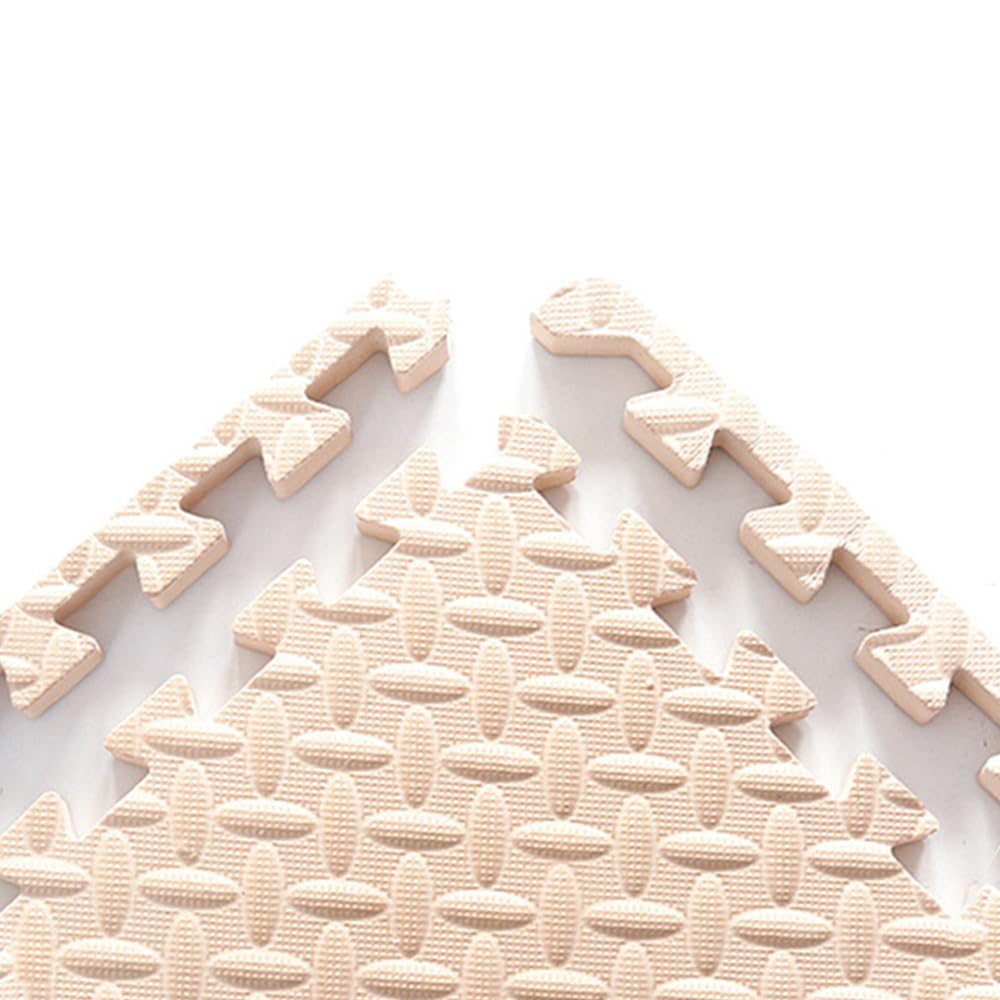 9 Tiles Interlocking EVA Foam Floor Mats - 1 Inch Thick Non-Slip Exercise Mats for Home Gym, Yoga, Fitness & Workout Equipment Protection - Perfect for Garage, Playroom, and Basement Flooring
