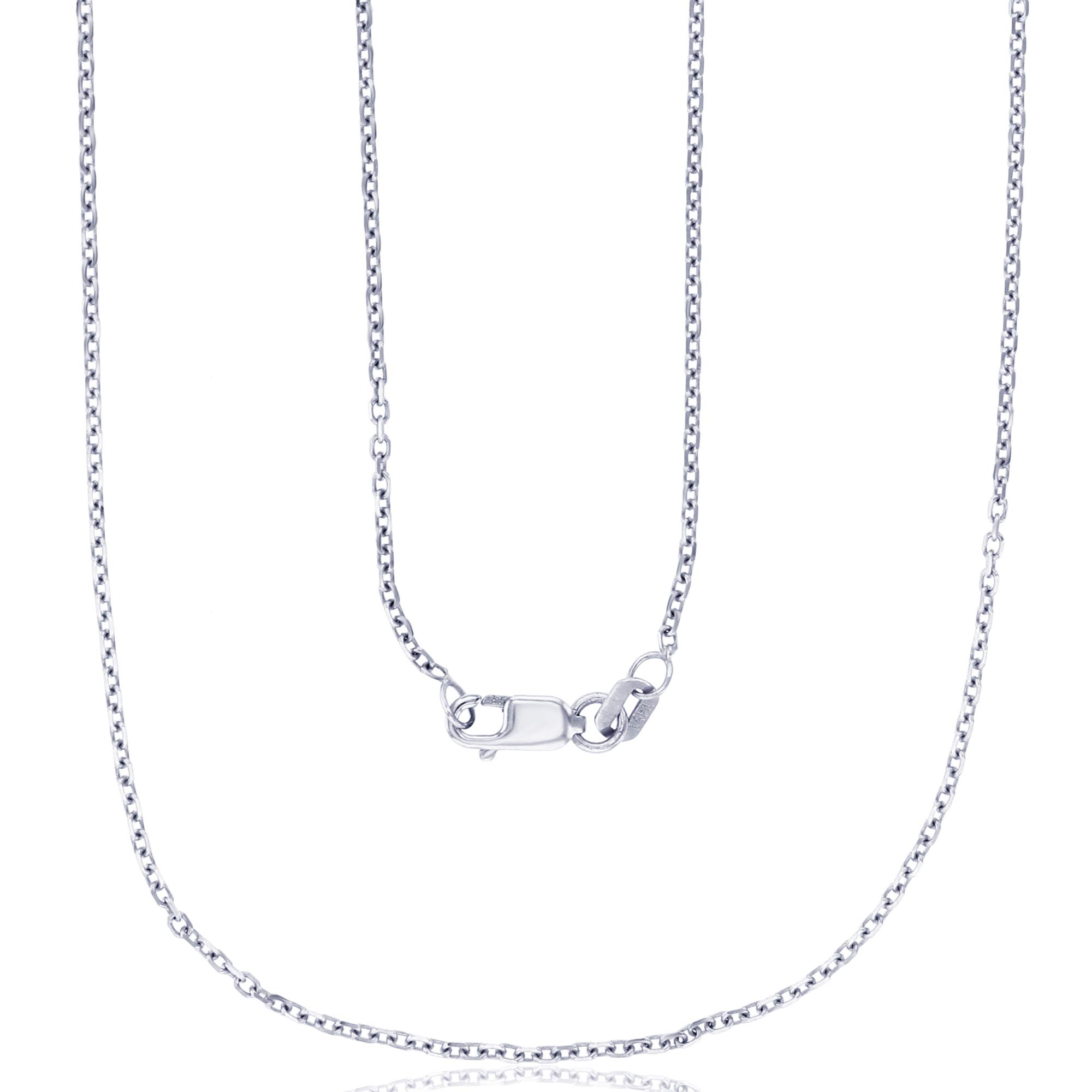 14K Yellow Gold Solid 1mm-2.20mm Diamond Cut Cable Chain Necklace with Lobster Claw Clasp | Italian Gold Jewelry for Men & Women | Perfect for Everyday Wear, Gifts & Special Occasions
