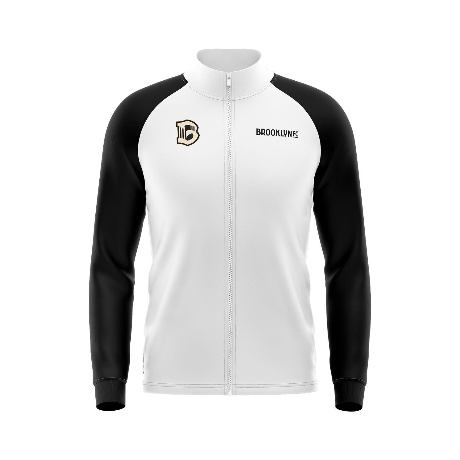 Brooklyn FC White Jacket for Youth - Lightweight Soccer Jacket for Boys & Girls - Perfect for Training, Matches & Outdoor Activities