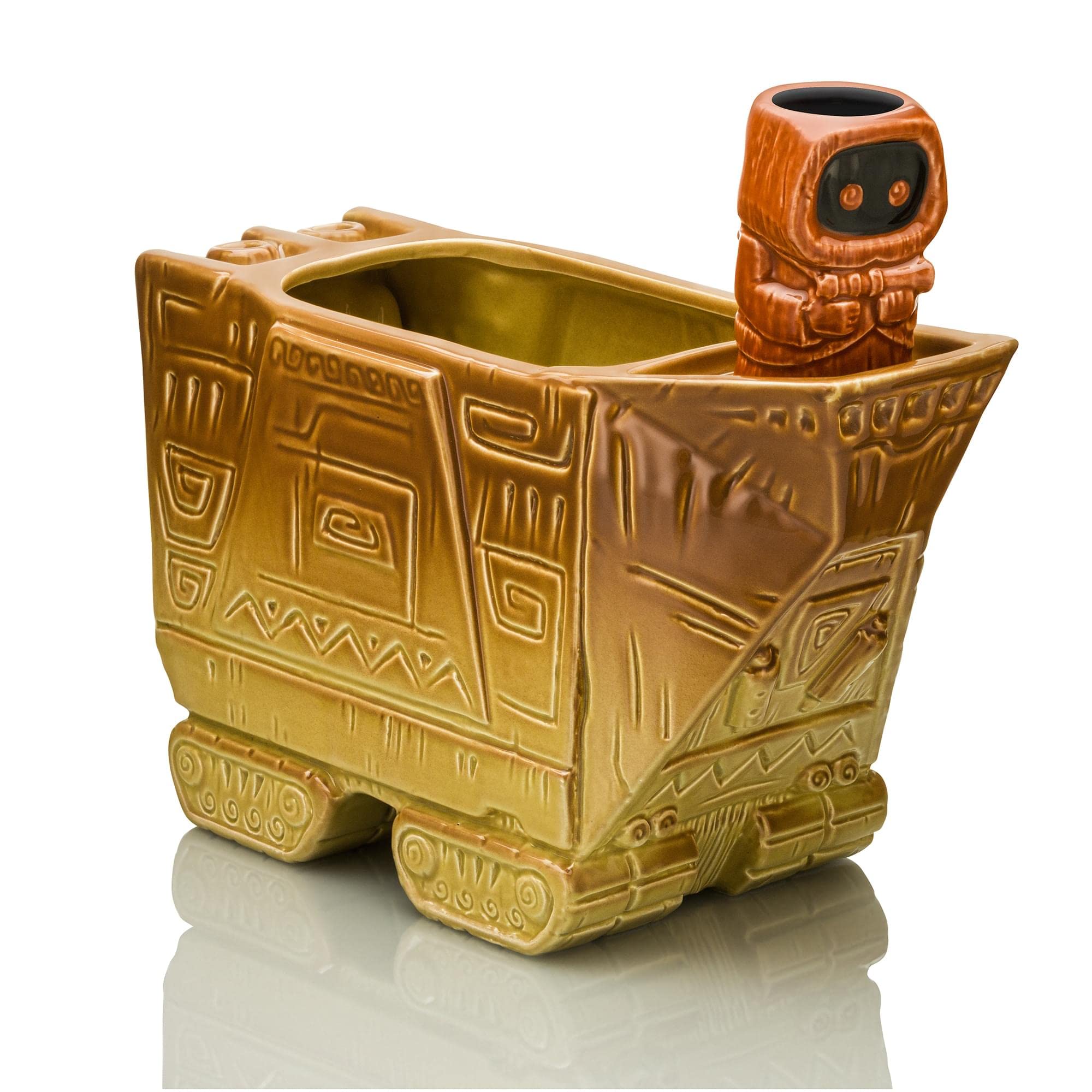 Geeki Tikis Star Wars Sandcrawler Punch Bowl Set with Jawa Mini Muglet - Cocktail Tumbler & Shot Glasses for Star Wars Themed Parties, Movie Nights & Collectibles