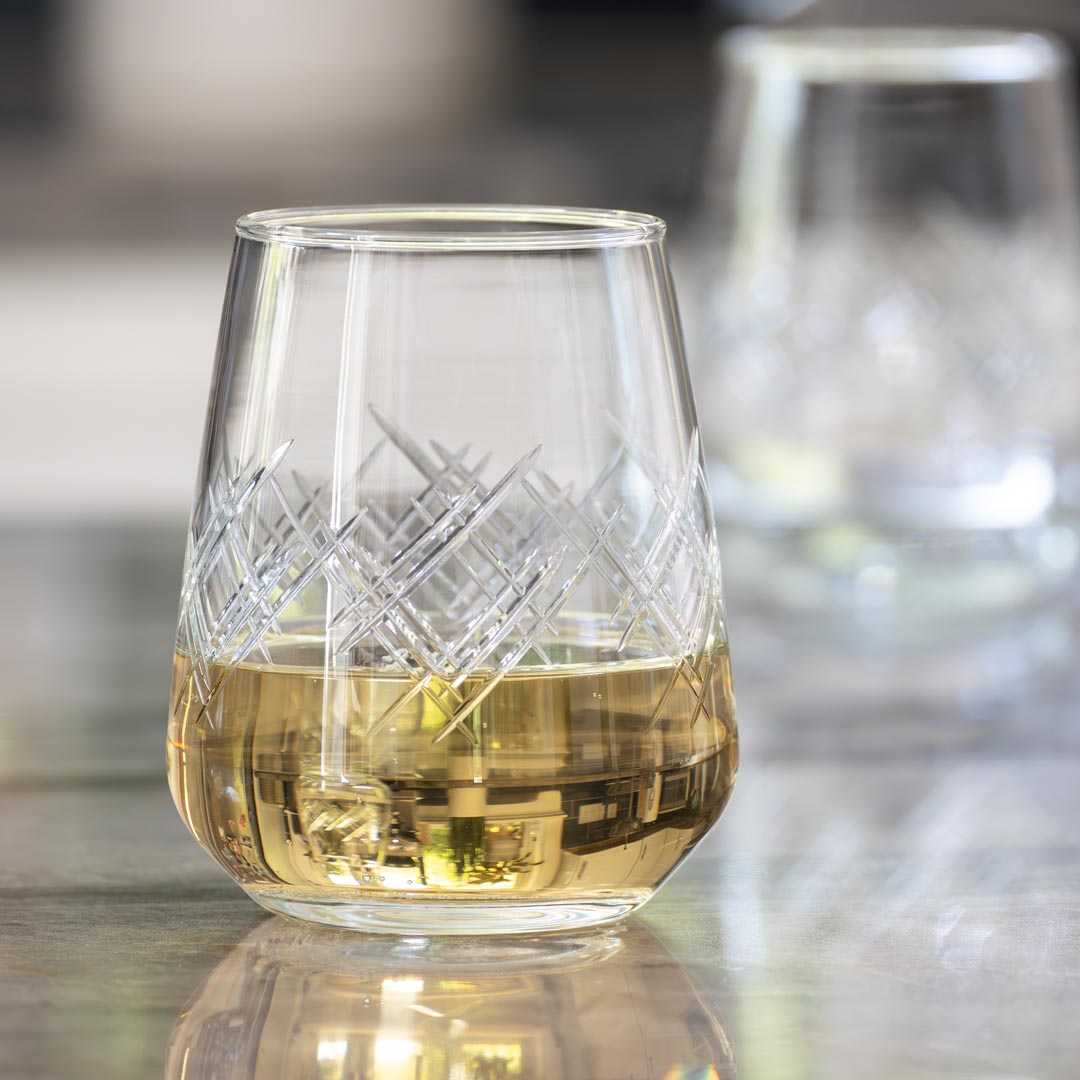 Argyle 15.75oz Stemless Wine Glasses - Set of 12 | Shatter-Resistant Crystal Clear Glassware for Red & White Wine, Cocktails, and Beverages | Perfect for Parties, Weddings, and Home Entertaining