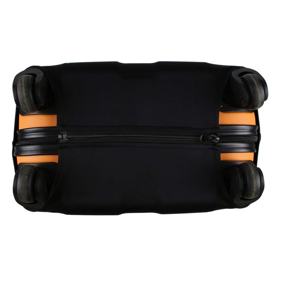 **Waterproof 18-22 Inch Suitcase Cover - Black Travel Luggage Protector for Airplane, Train & Bus (Fits Most Standard Carry-Ons)**