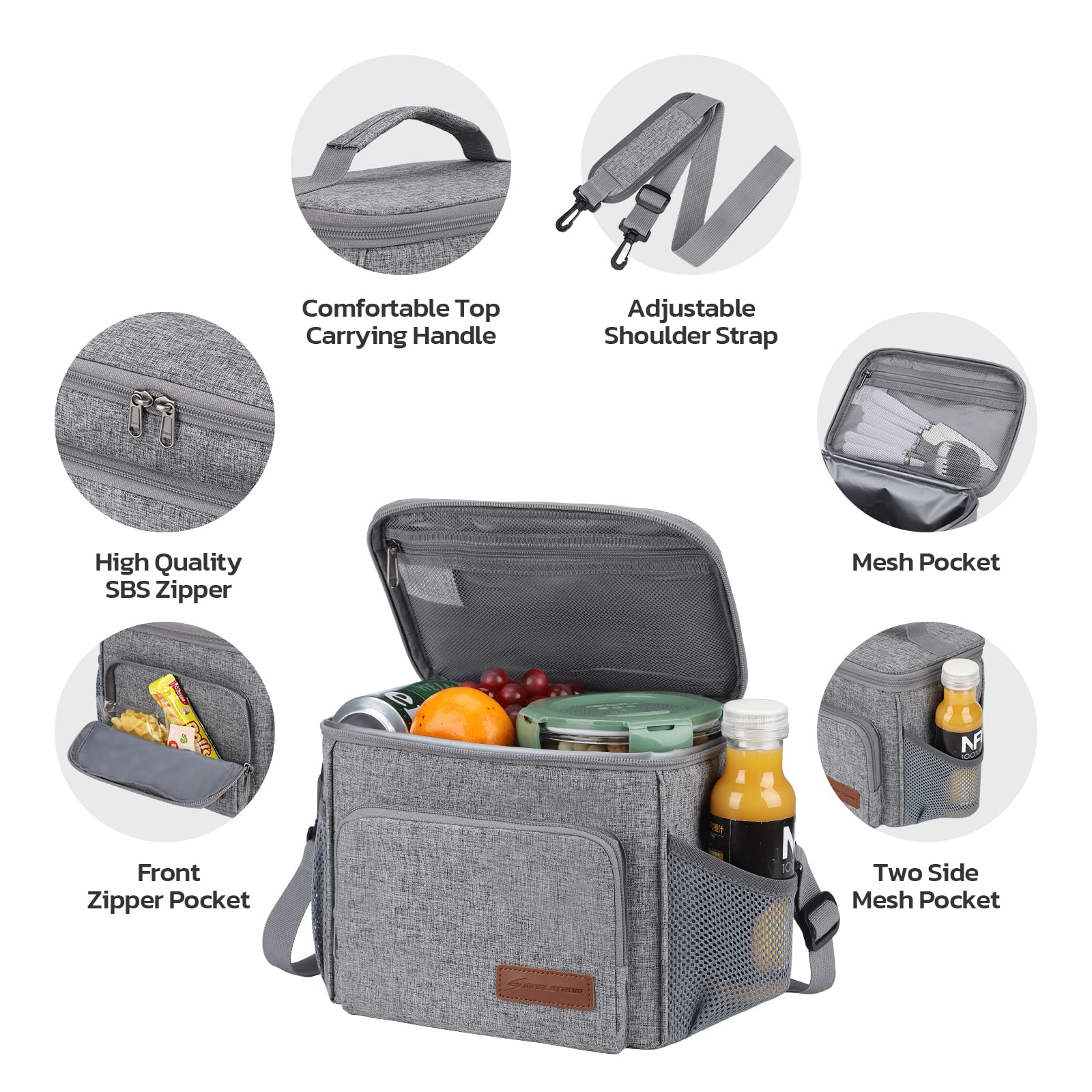 Premium Insulated Lunch Box for Men & Women - Leakproof Cooler Bag with Durable Design for Work, School, Picnics & Outdoor Activities