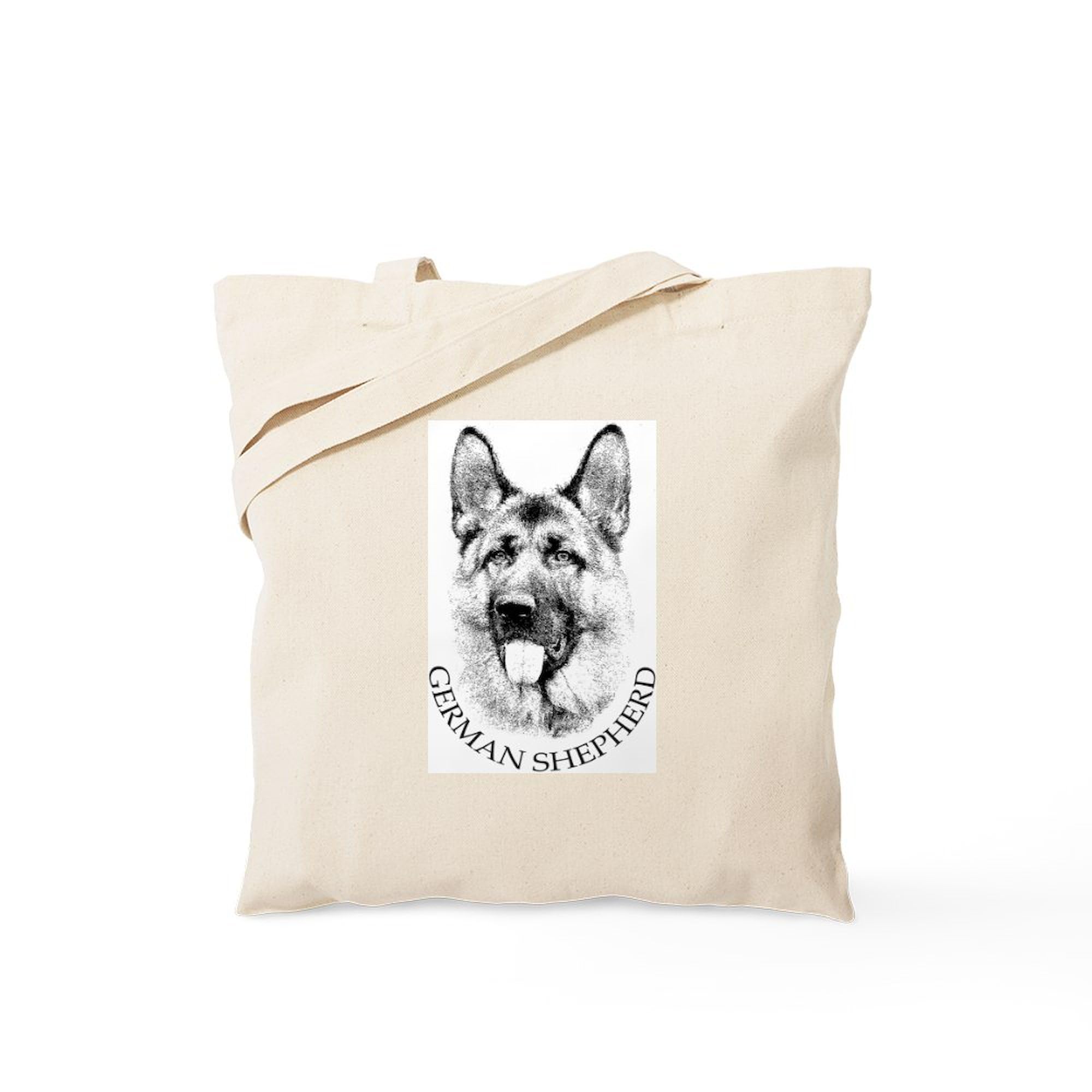 GERMAN SHEPHERD Tote Bag - Natural Canvas Reusable Shopping Bag for Groceries, Beach & Everyday Use | Eco-Friendly & Durable