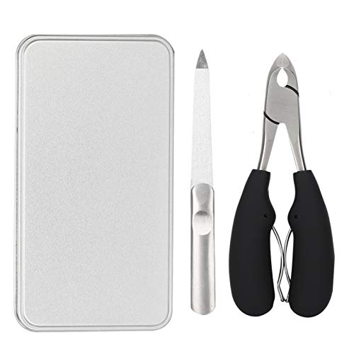 Professional Toenail Clippers Set for Ingrown Nails - Manicure & Pedicure Scissors, Nippers & Dead Skin Remover Tools - Senior Foot Care Trimmer Kit (Black) - Perfect for Home Pedicures & Elderly Nail Care
