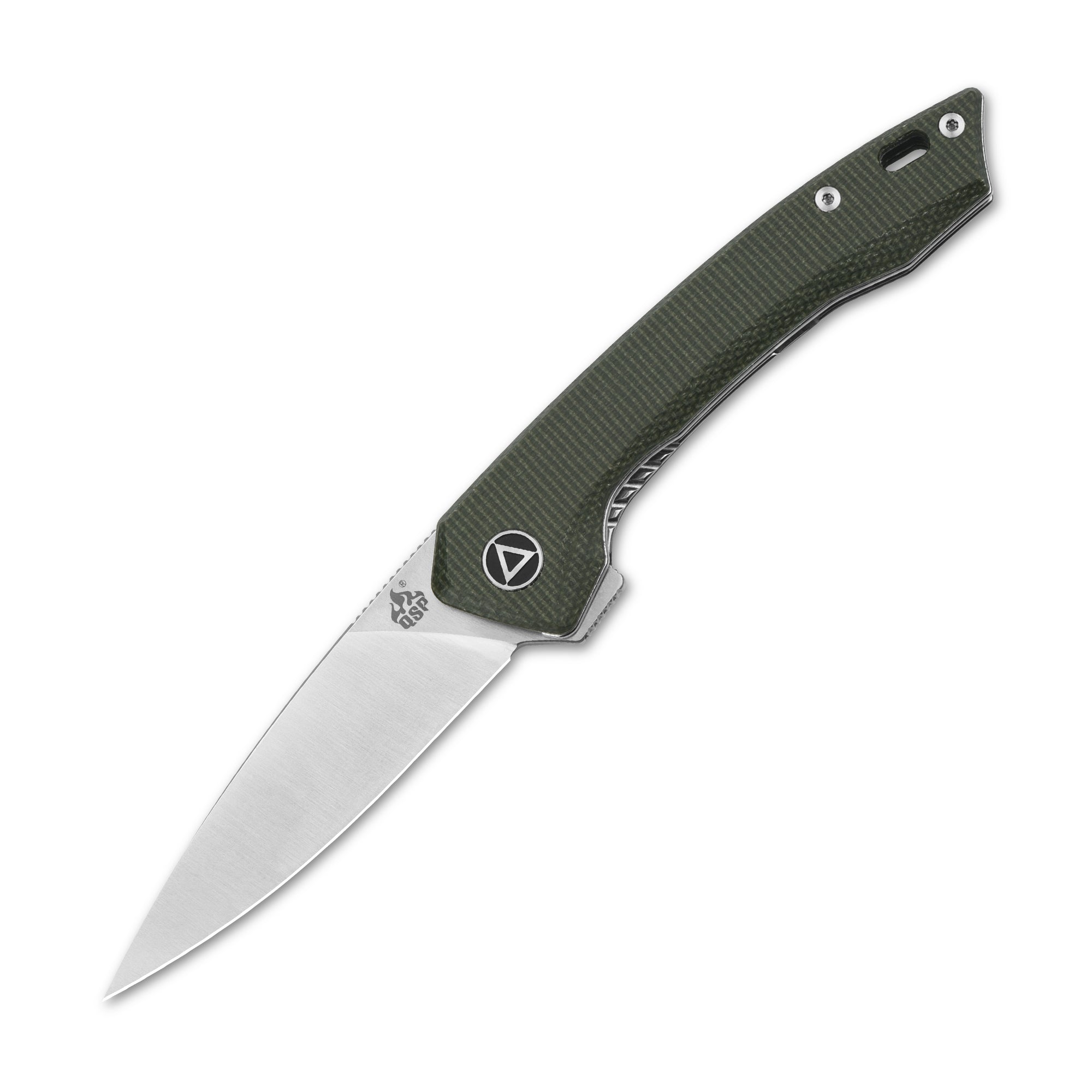 QSP Leopard Liner Lock Pocket Knife - 14C28N Stainless Steel Blade & Micarta Handle - EDC Folding Knife for Camping, Hiking, and Outdoor Survival
