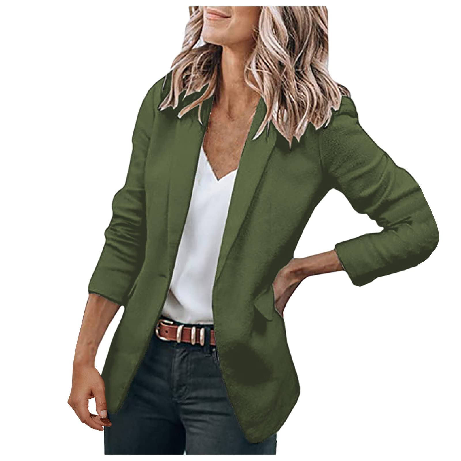 Women's Open Front Blazer Jacket - Office & Work Wear