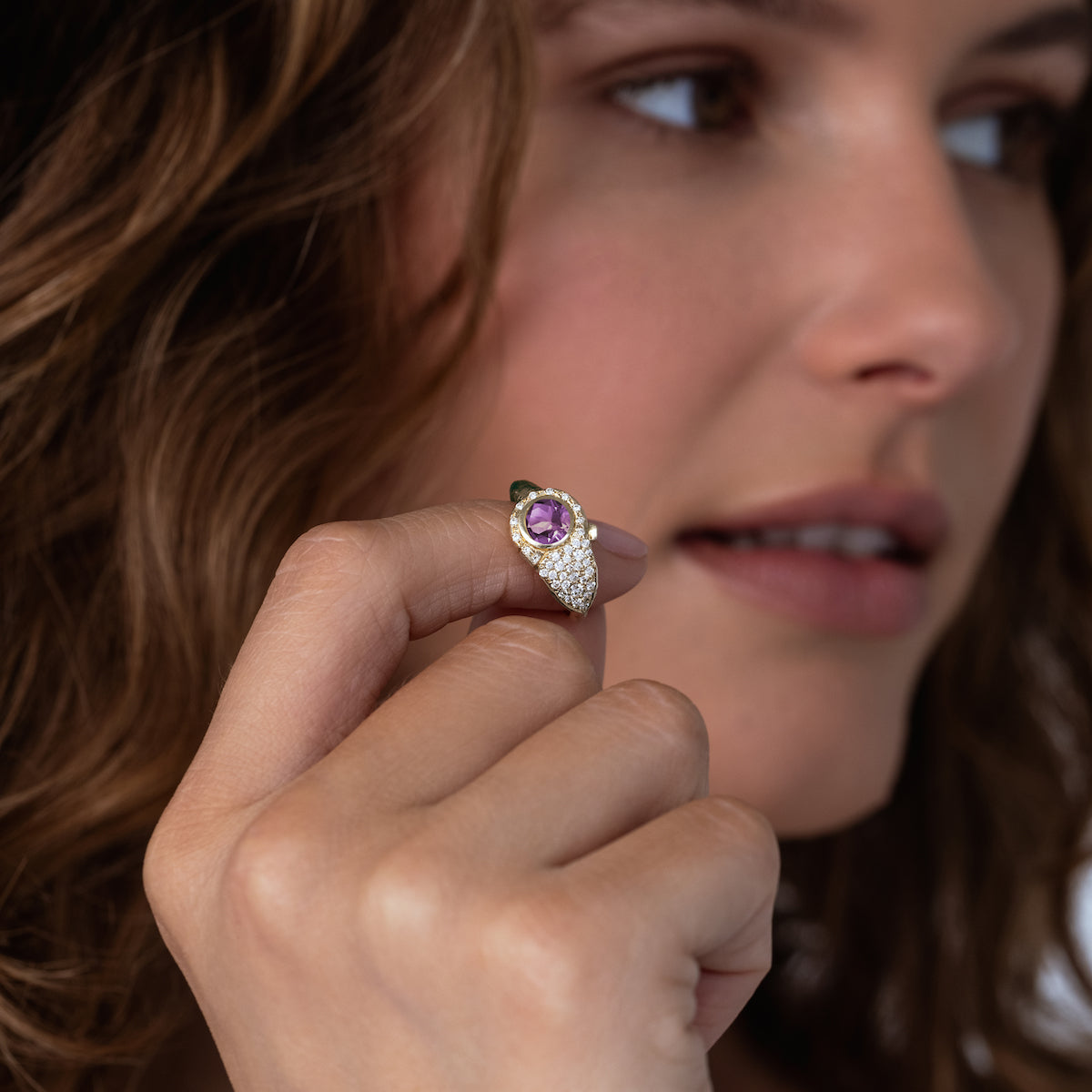 Birthstone Lock Ring - Personalized Sterling Silver Jewelry for Women - Perfect Gift for Birthday, Anniversary & Valentine's Day - Elegant Everyday Wear & Special Occasions