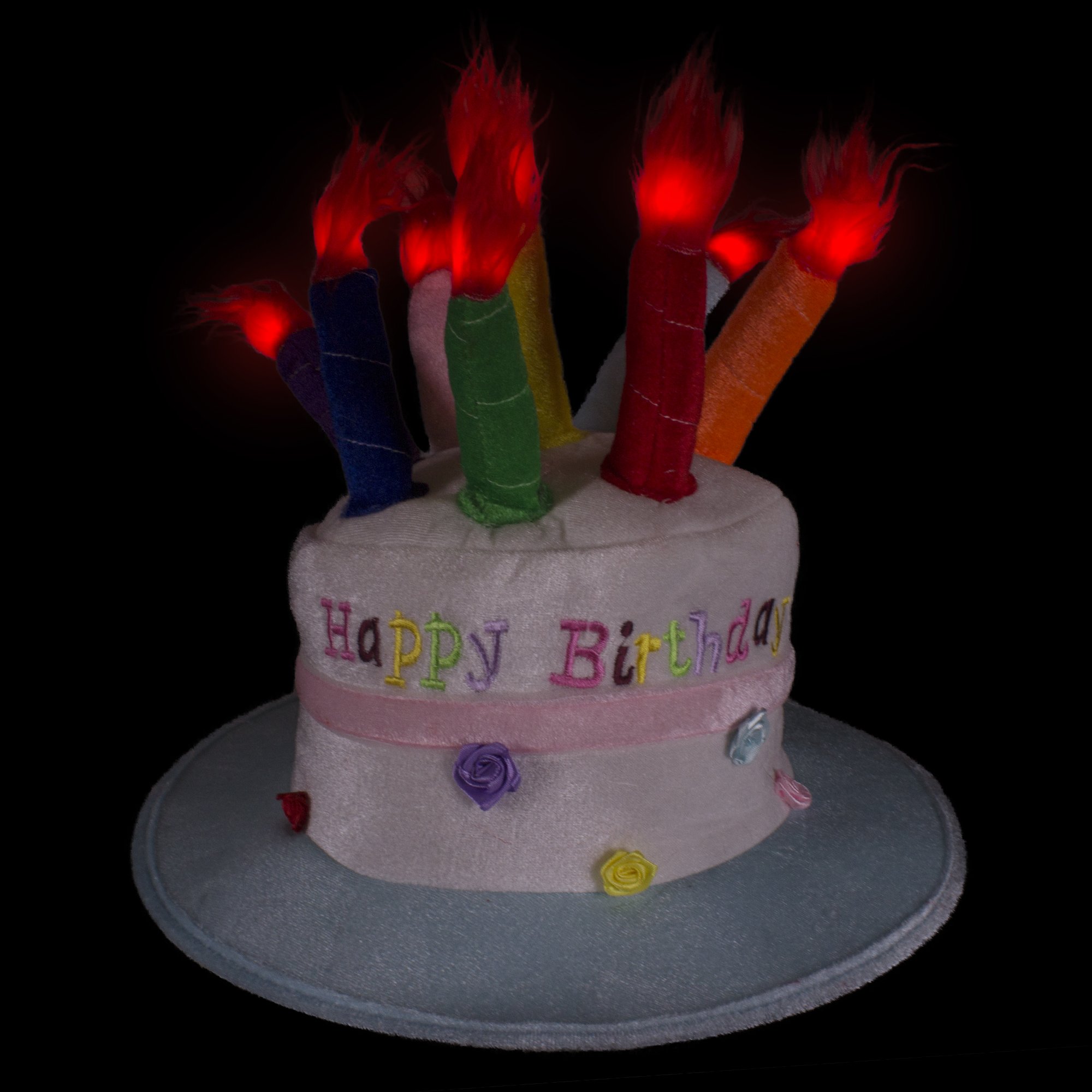LED Happy Birthday Cake Hat with Light-up Candles for Kids - Fun Party Accessory for Birthday Celebrations & Special Events