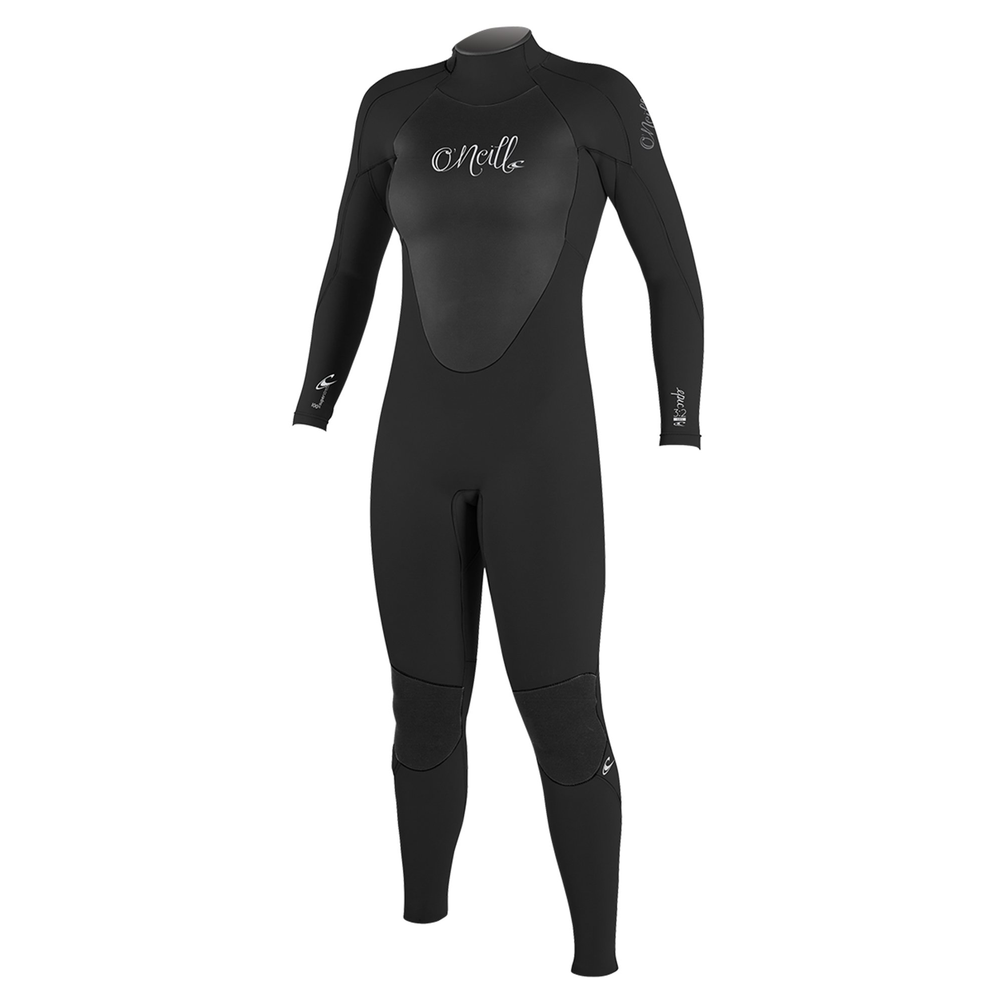 O'Neill Women's Epic 4/3mm Back Zip Full Wetsuit for Surfing, Diving & Water Sports - Thermal Neoprene Suit with Comfort Fit