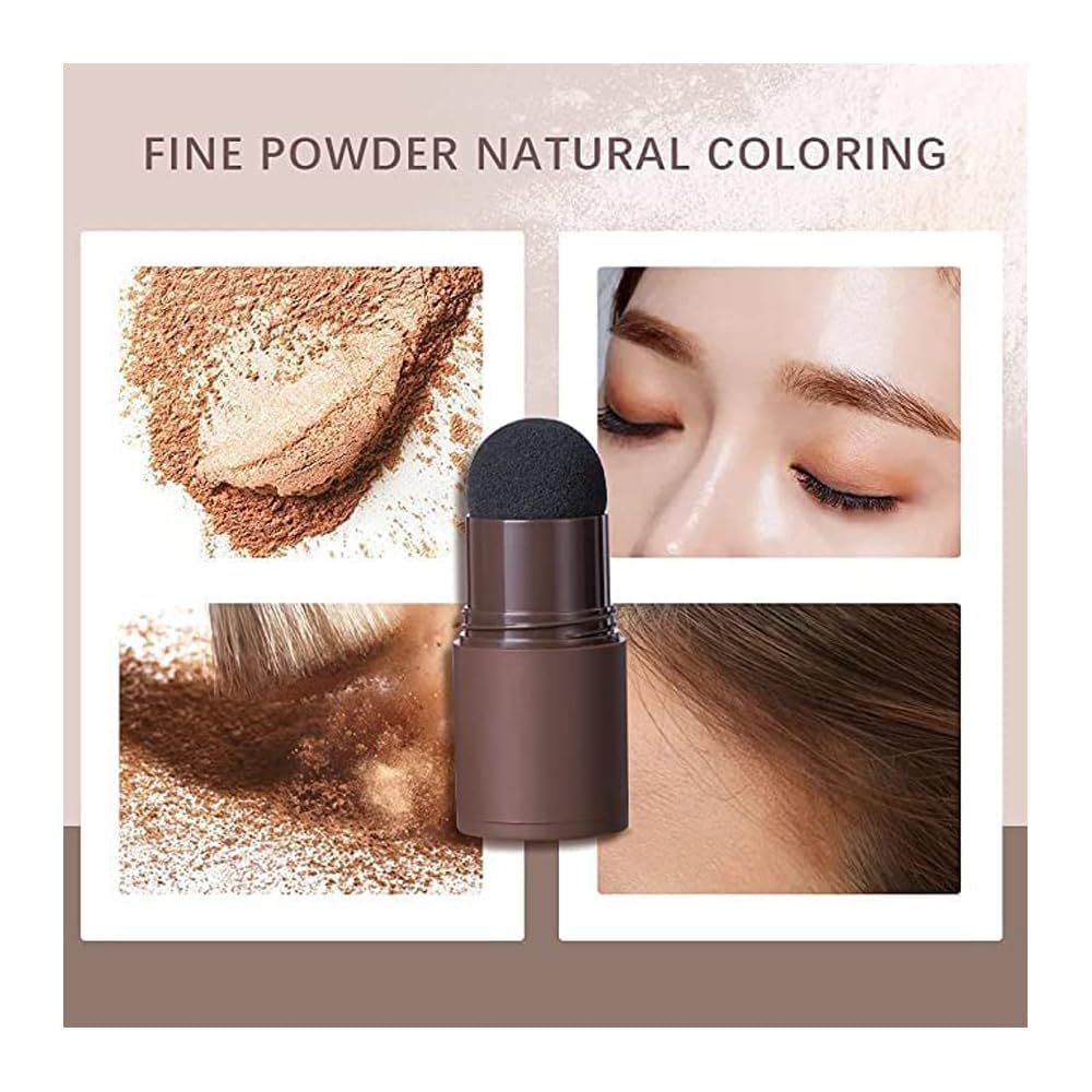 Glowhouse Hairline Powder - Black Color 24g | Hair Shading Sponge Pen for Quick Root Touch-Up | Waterproof Hair Root Concealer | Perfect for Covering Gray Hair & Thinning Areas | Daily Use & Special Occasions