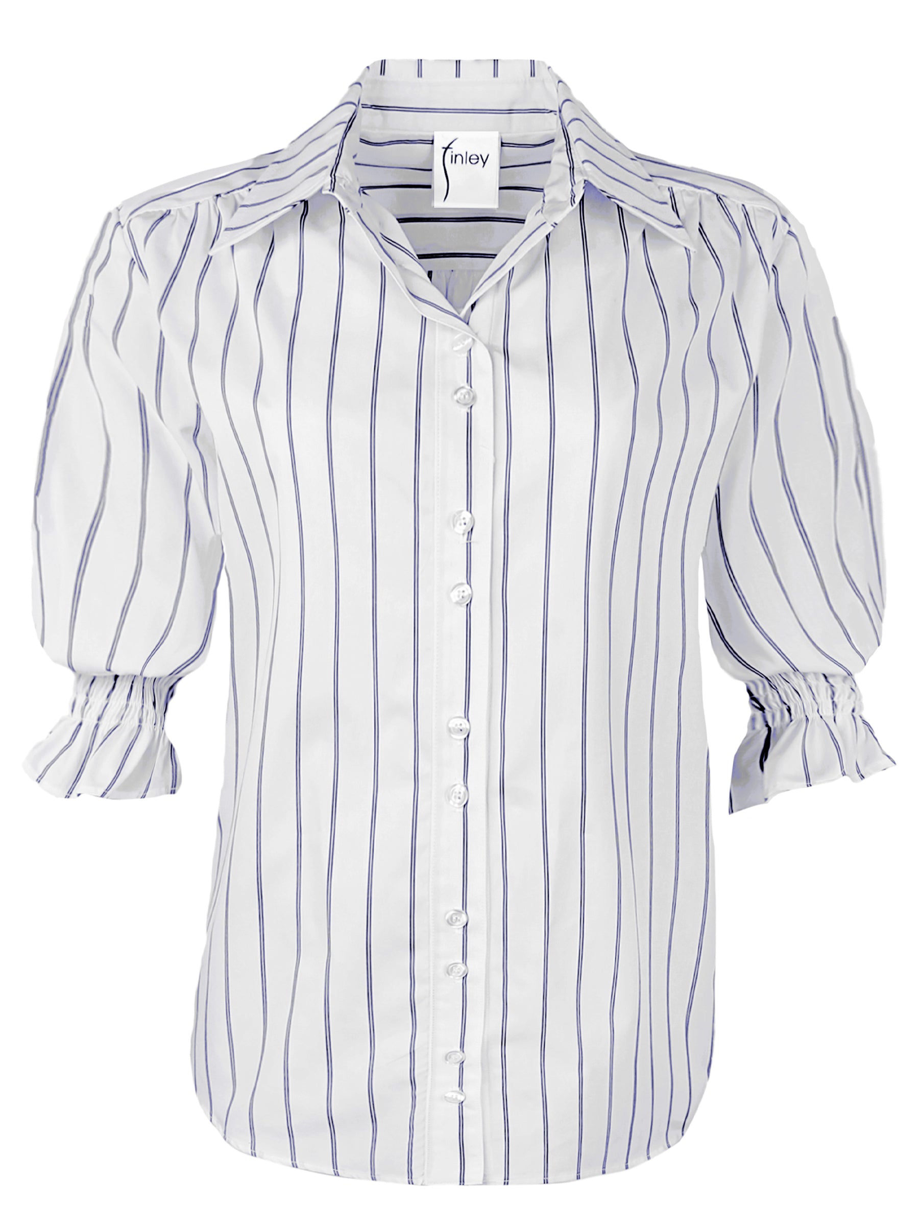 Stylish Sirena Shirt - Double Pinstripe Blue & White Cotton Dress Shirt for Men | Perfect for Office Wear & Formal Occasions
