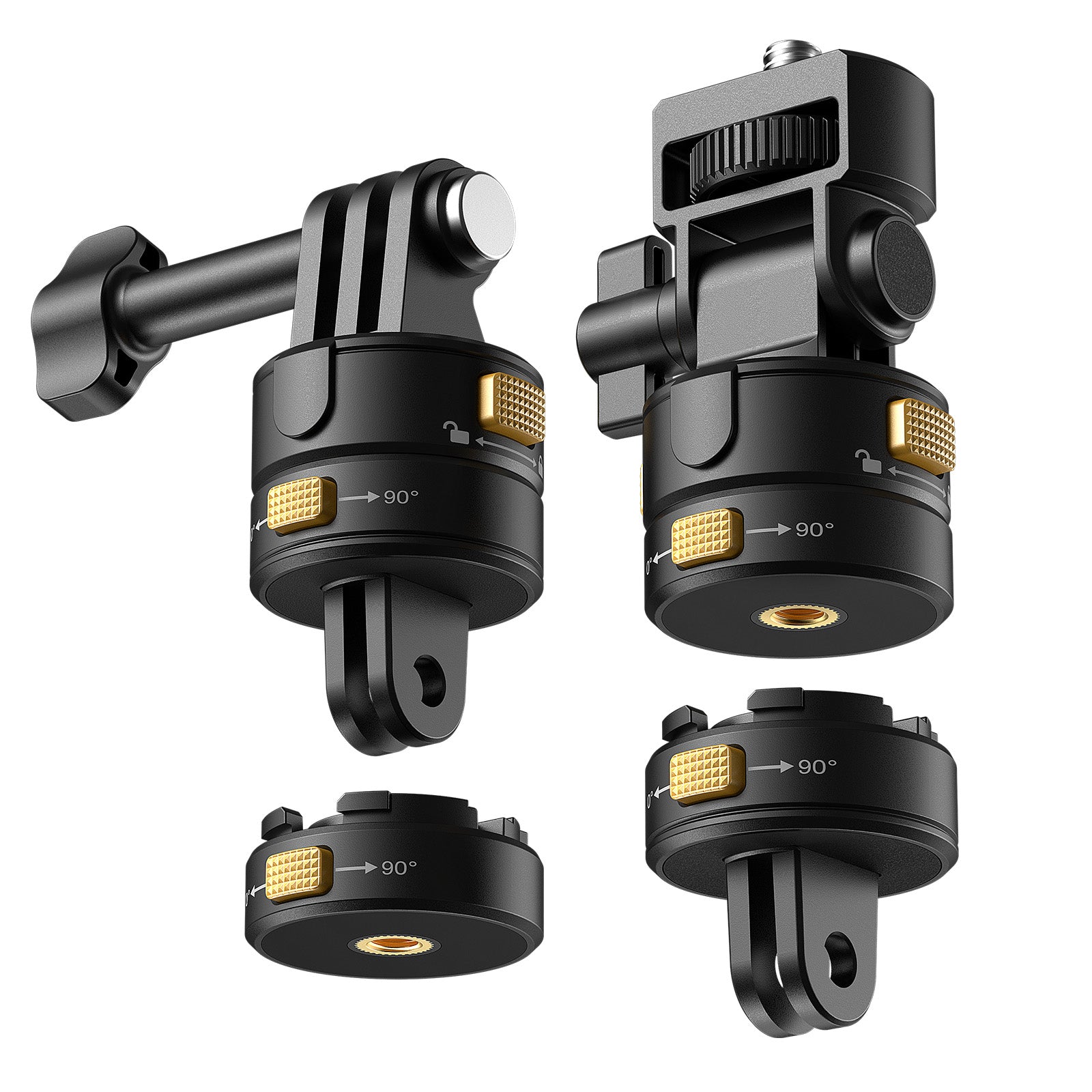 NEEWER GP23 6-in-1 Action Camera Mount Kit - Compatible with GoPro, DJI, Insta360 - Perfect for Vlogging, Sports, and Adventure Filming