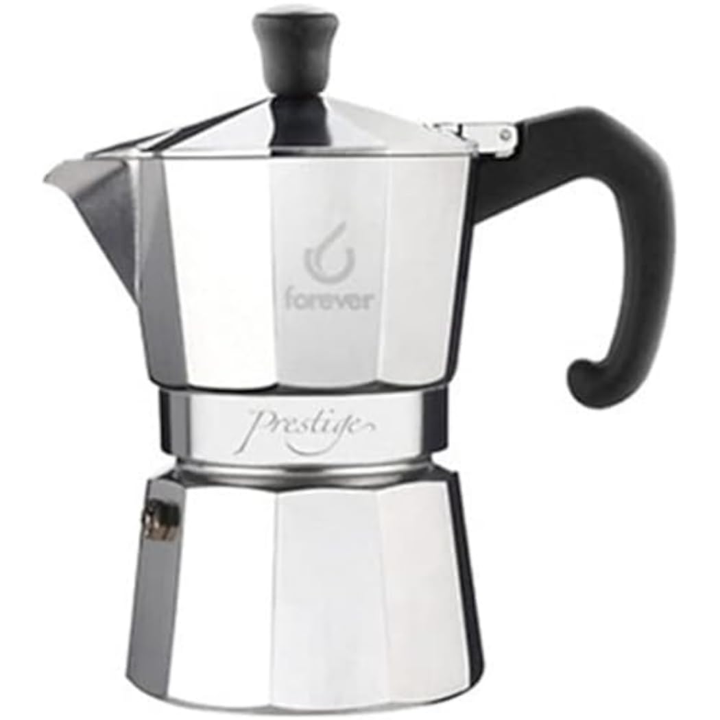 Premium KAUFGUT FRV290605 Moka Pot for Induction Stovetops - 3 Cup Espresso Maker, Italian Coffee Maker for Home & Office Use - Perfect for Espresso, Latte & Cappuccino Lovers