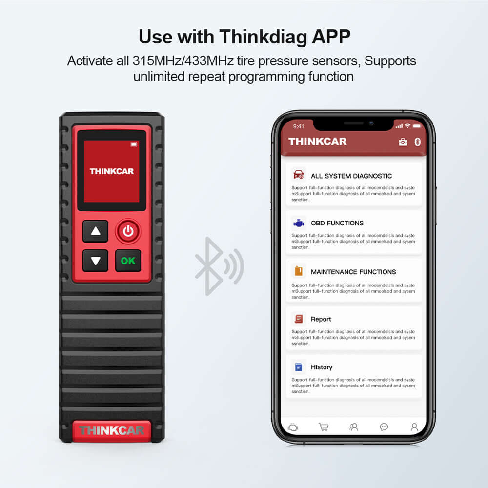 THINKCAR THINKTPMS G2 TPMS Relearn Tool - Universal Tire Pressure Sensor Reset Tool for Cars & Trucks - Easy DIY Use at Home or Auto Shop