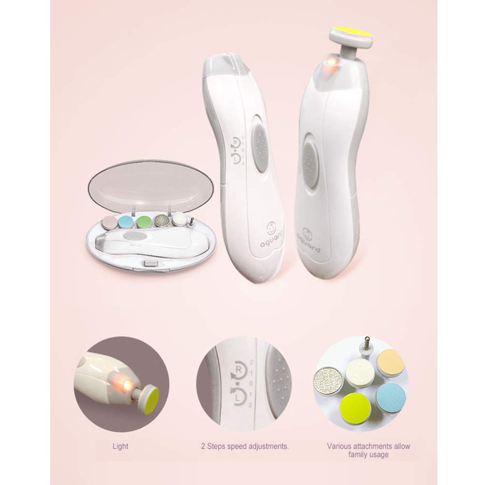 Safe & Quiet Baby Electric Nail Trimmer - Gentle Baby Nail Clipper for Newborns & Toddlers - Painless Fingernail & Toenail Care Kit - Perfect for Home Use & Travel Baby Grooming