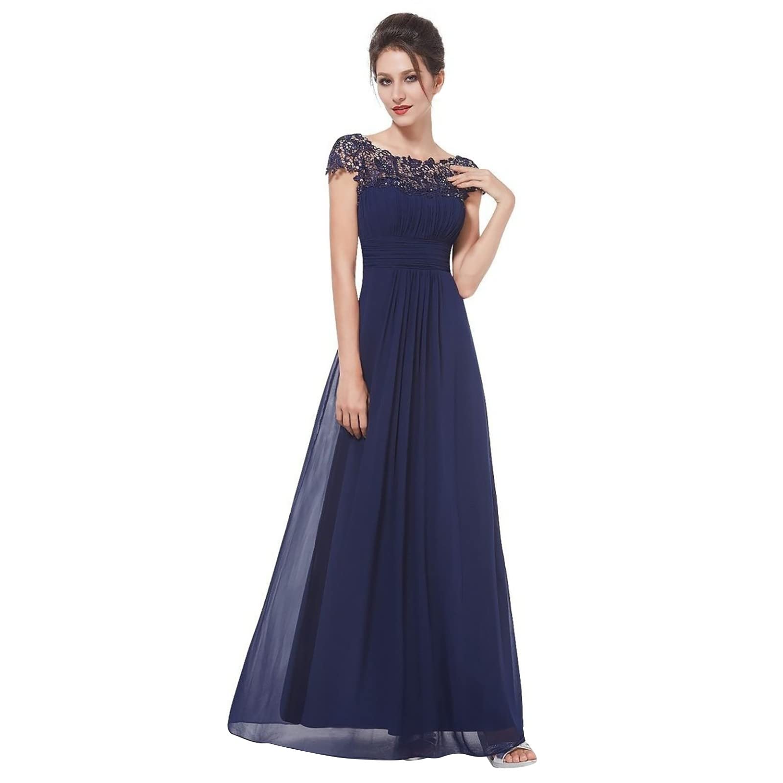 Elegant Lace Party Dress for Women - Solid Color Long Ball Skirt with Feminine Charm | Perfect for Evening Events, Weddings & Special Occasions