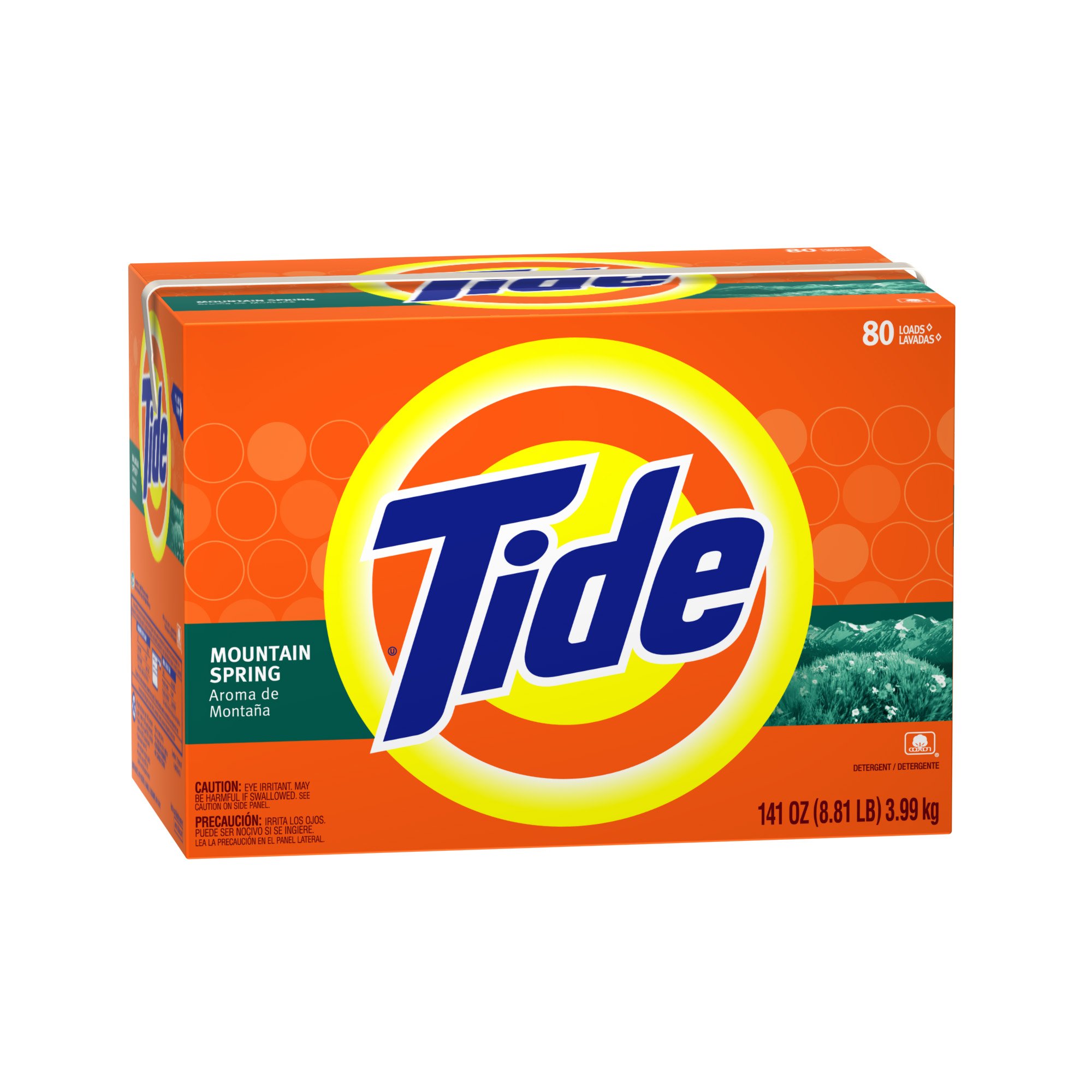 Tide Laundry Detergent Powder, Mountain Spring Scent - 80 Loads, 141 oz (Pack of 3) | Fresh & Clean Clothes for Everyday Laundry, Gym Wear, and Family Use