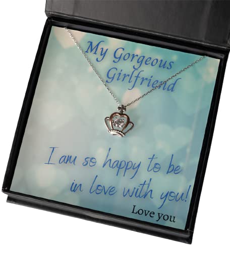 Girlfriend Necklace - Funny & Romantic Jewelry Gift for Her - Birthday, Anniversary, Valentine's Day Present - Perfect for Date Nights & Special Occasions